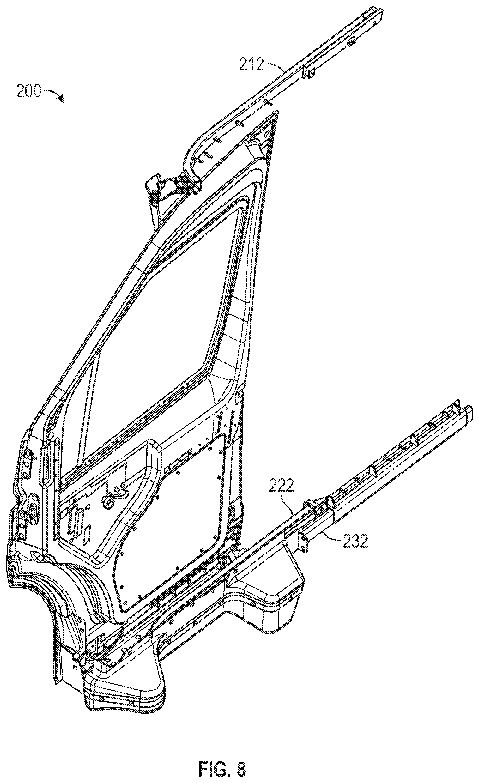 Patent US12157354 Figure 6 – Vehicle door and window arrangement