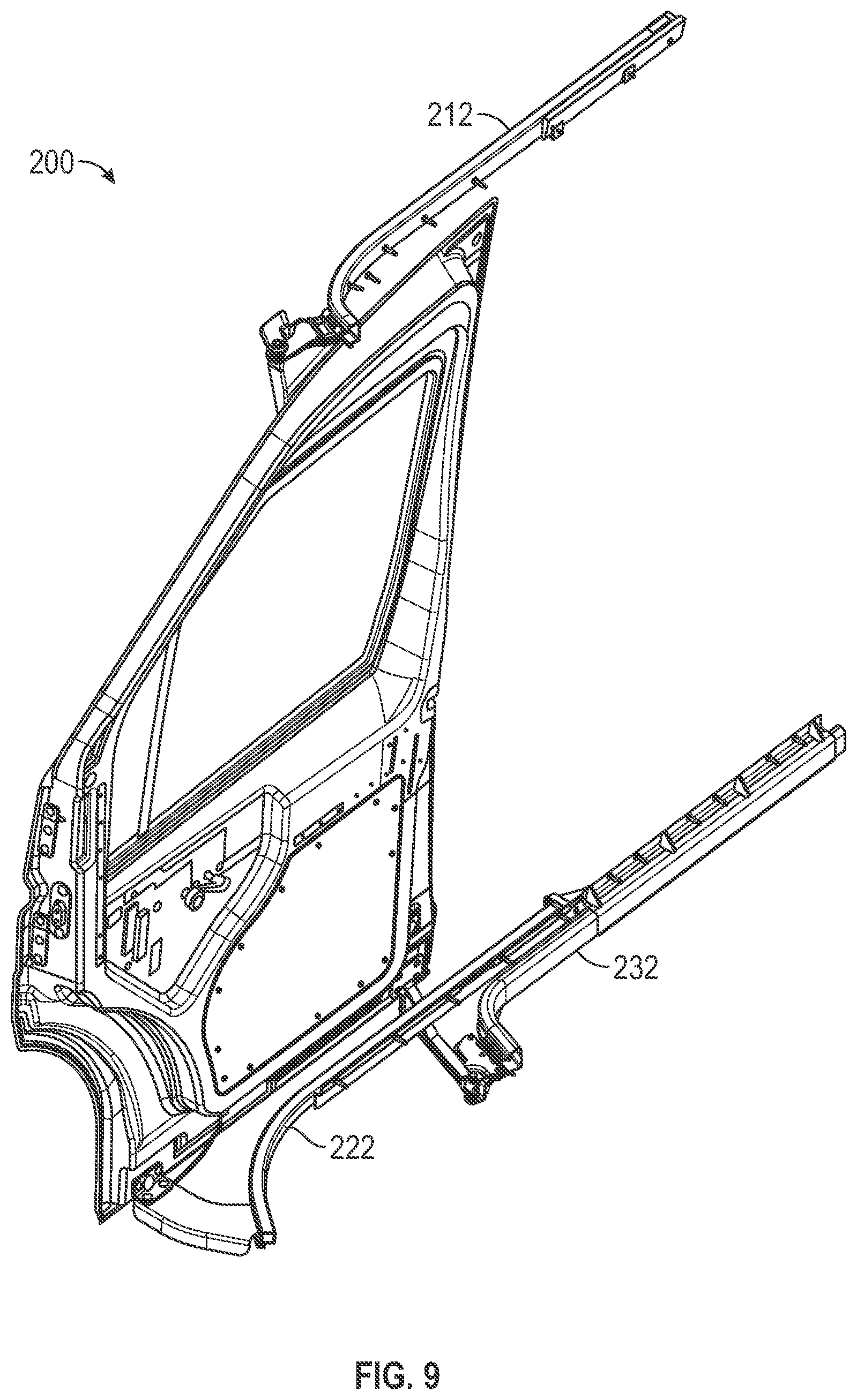 Patent US12157354 Figure 7 – Vehicle door and window arrangement