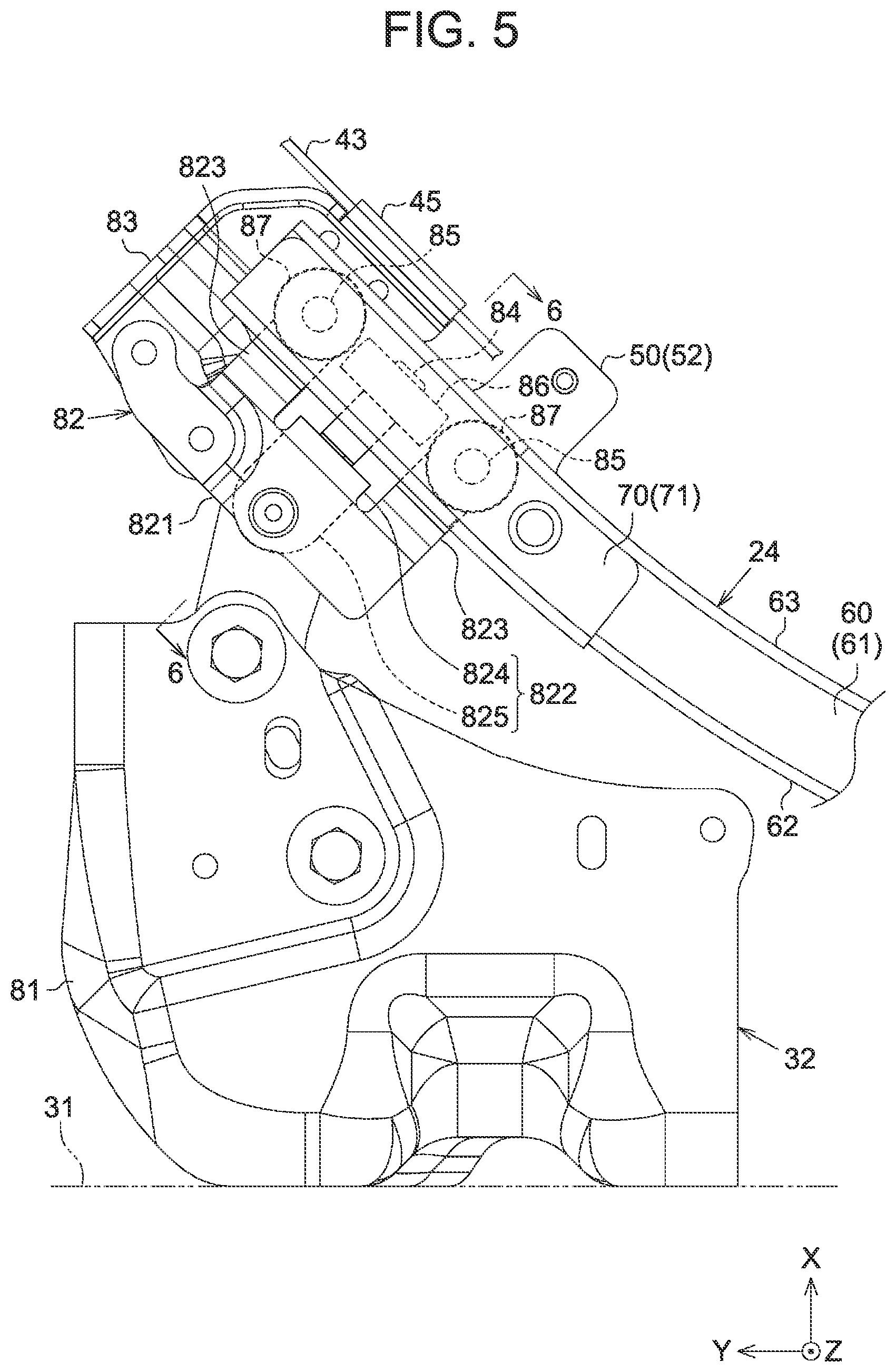 Patent US12157355 Figure 5 – Guide rail