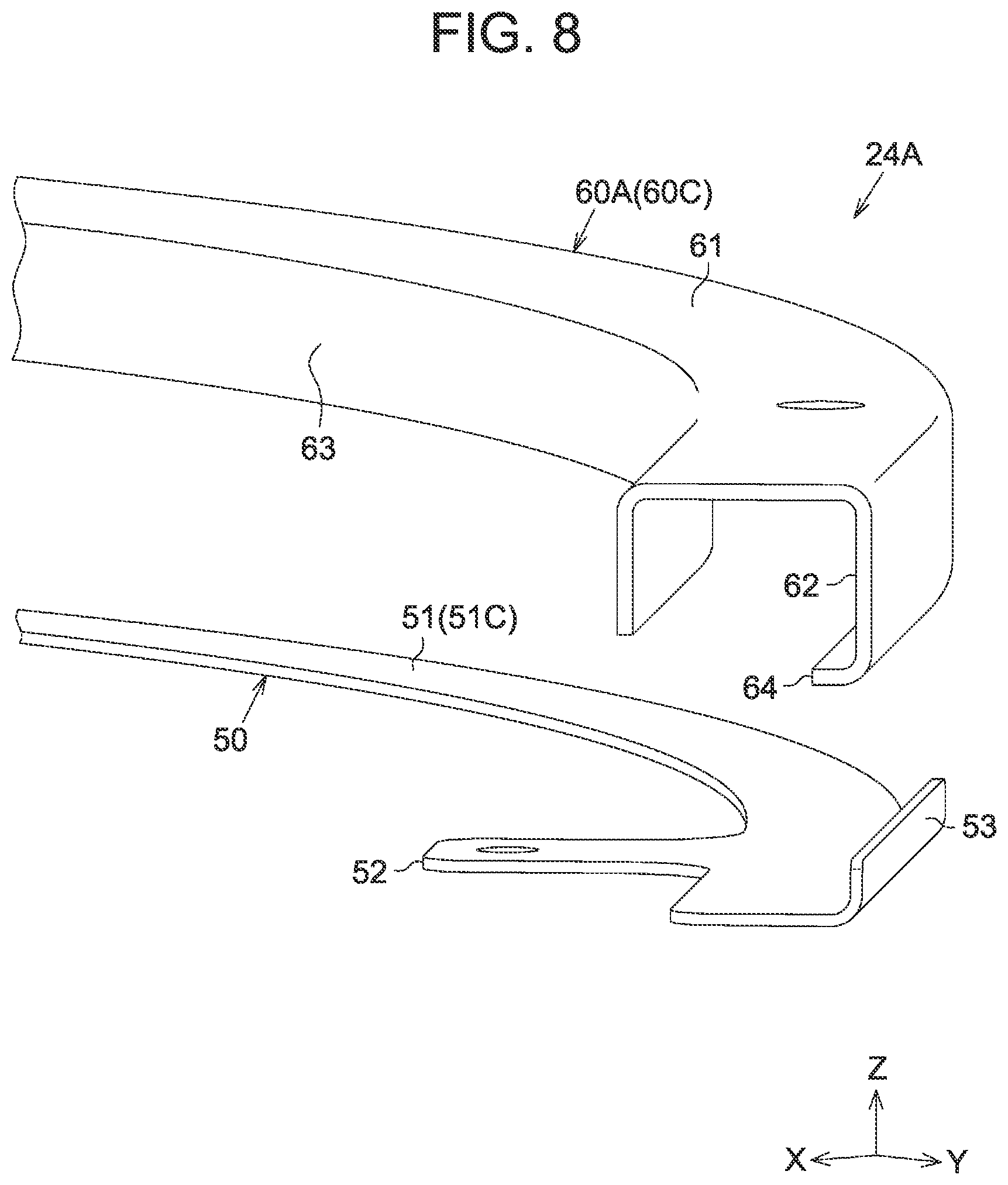 Patent US12157355 Figure 8 – Guide rail