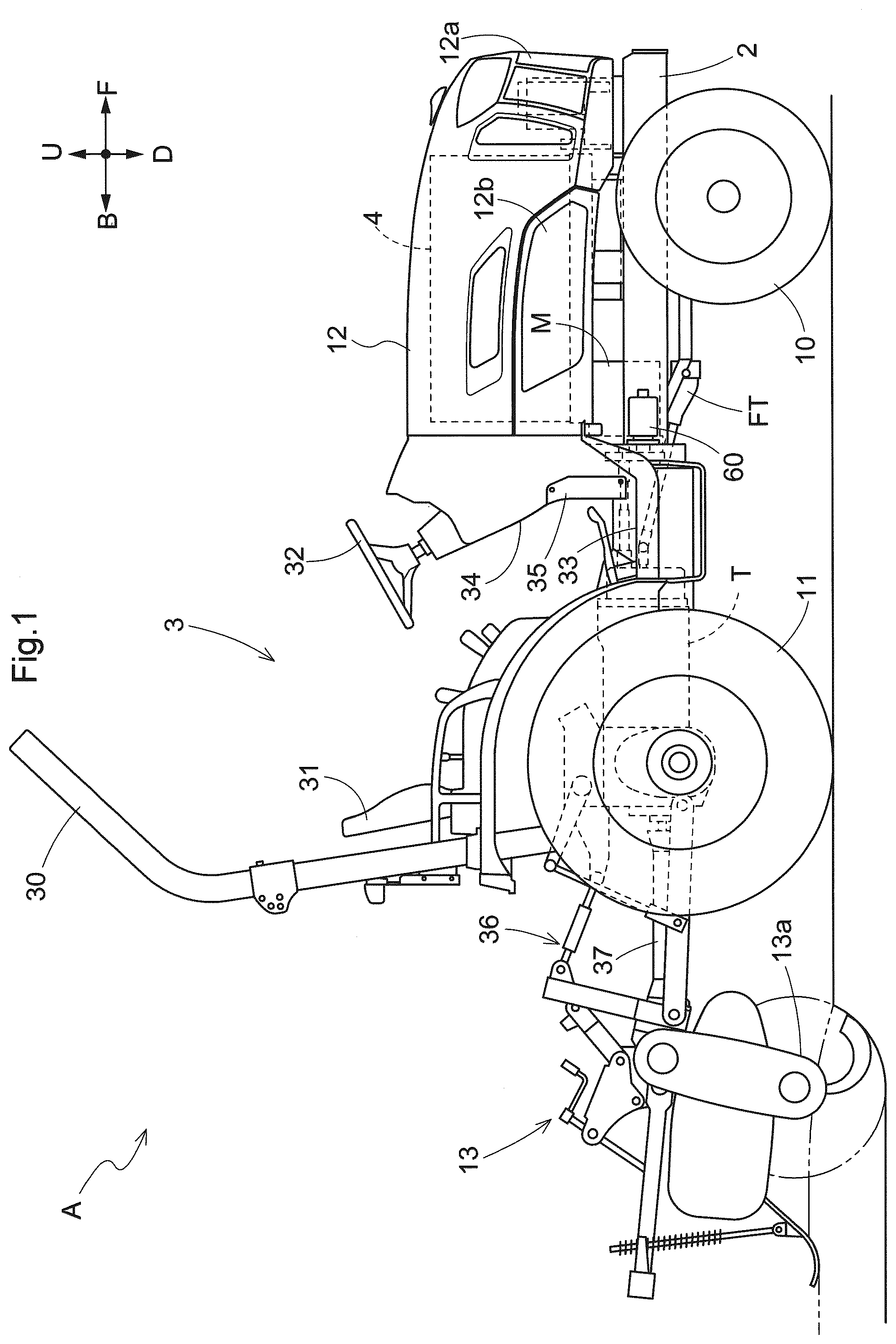 Patent US12157360 Figure 1 – Electric work vehicle