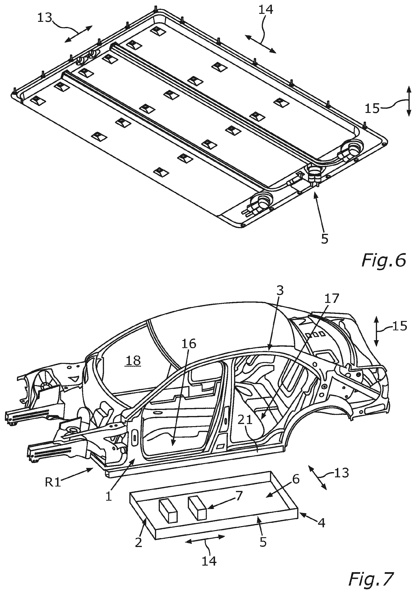 Patent US12157361 Figure 3 – Storage device for storing electric energy for a motor vehicle, motor vehicle, and method for producing a storage housing for a storage device
