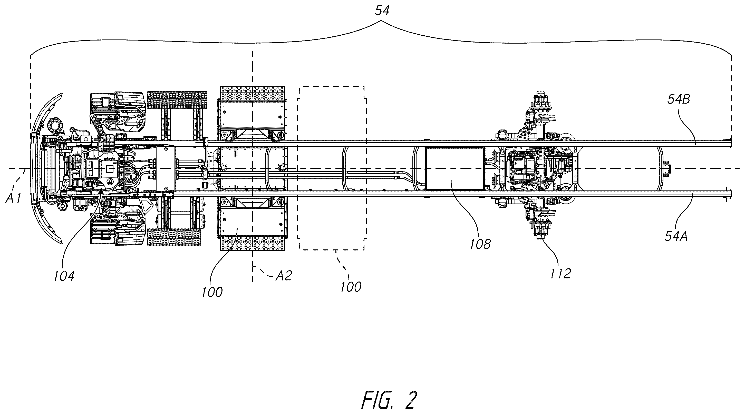 Patent US12157362 Figure 2 – Electric powertrain system for heavy duty vehicles