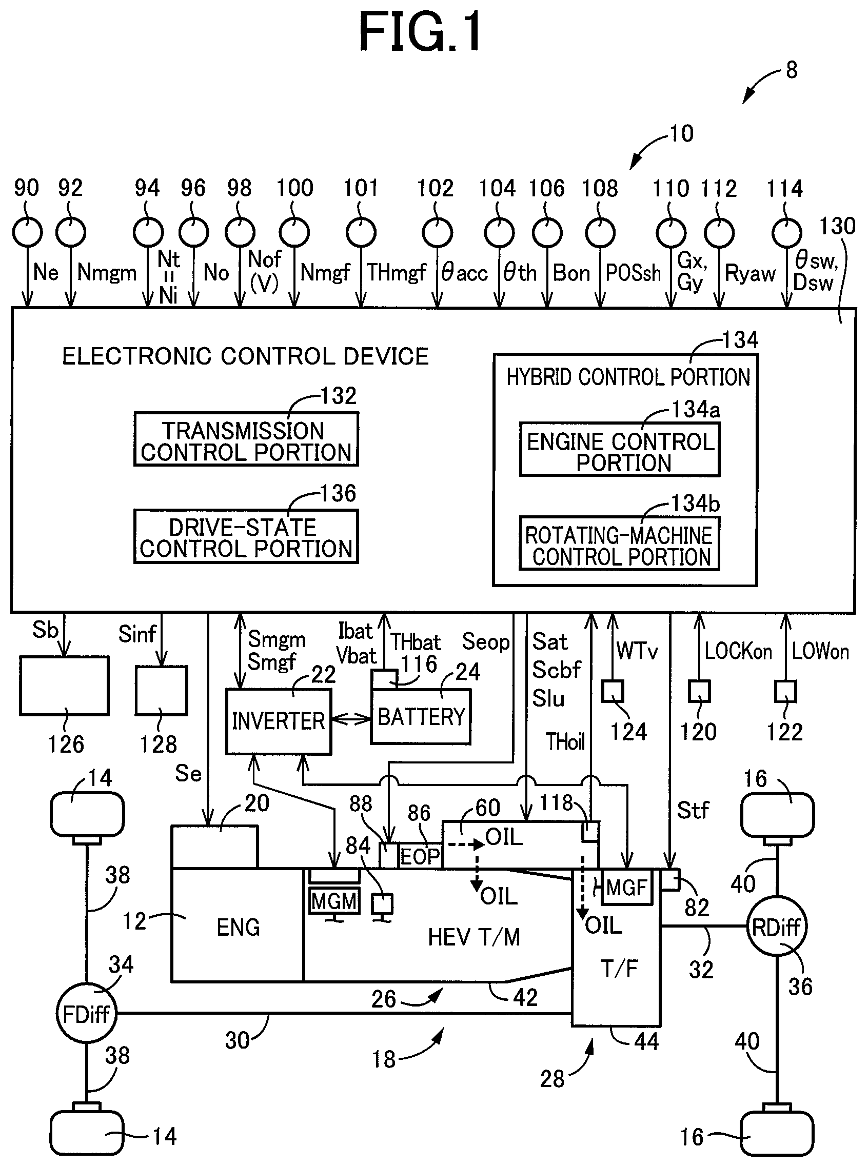 Patent US12157364 — Driving apparatus for vehicle — Figure 1