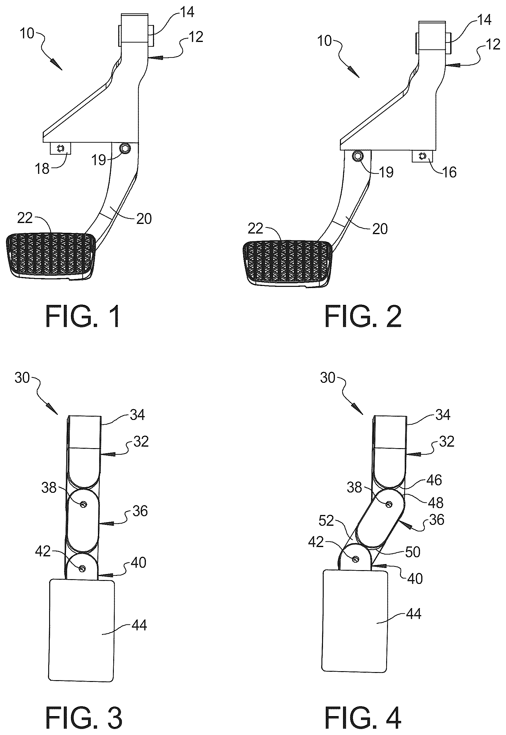 Patent US12157367 Figure 1 – Adjustable pedal system