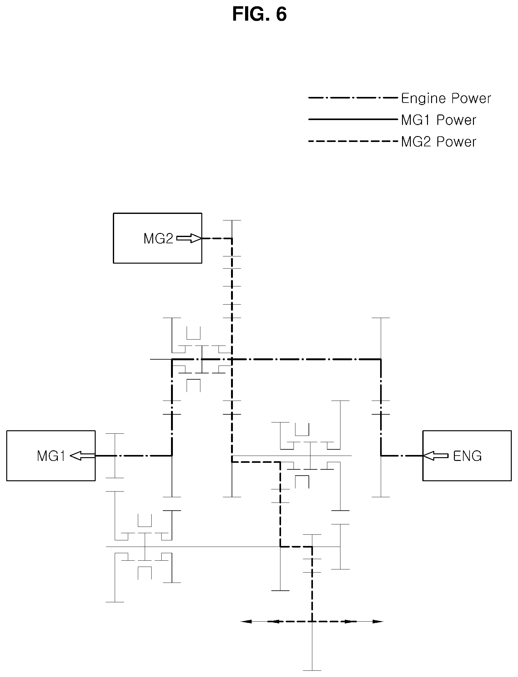 Patent US12157370 Figure 6 – Hybrid powertrain for vehicle