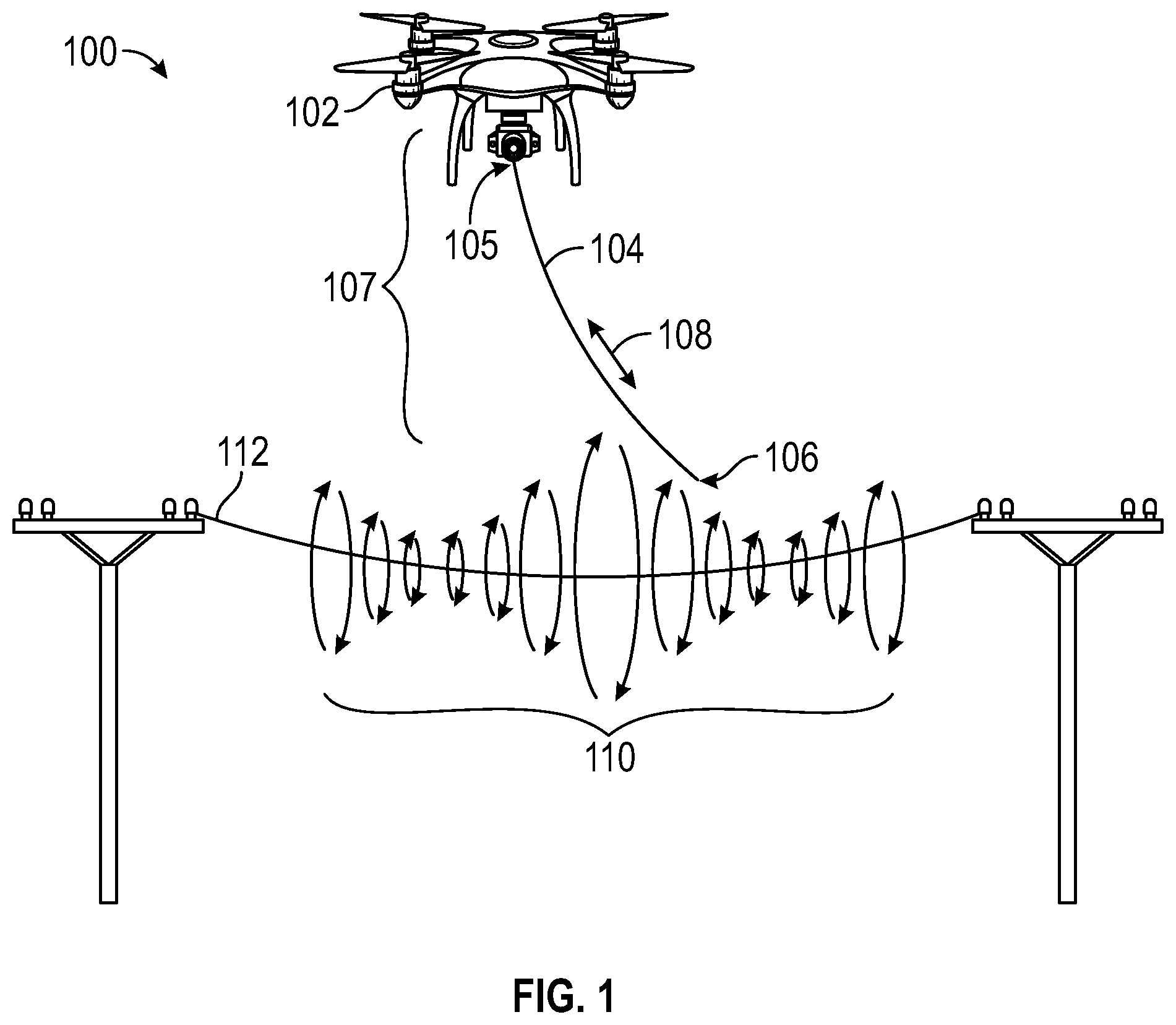 Patent US12157371 Figure 1 – Aerial drone highway