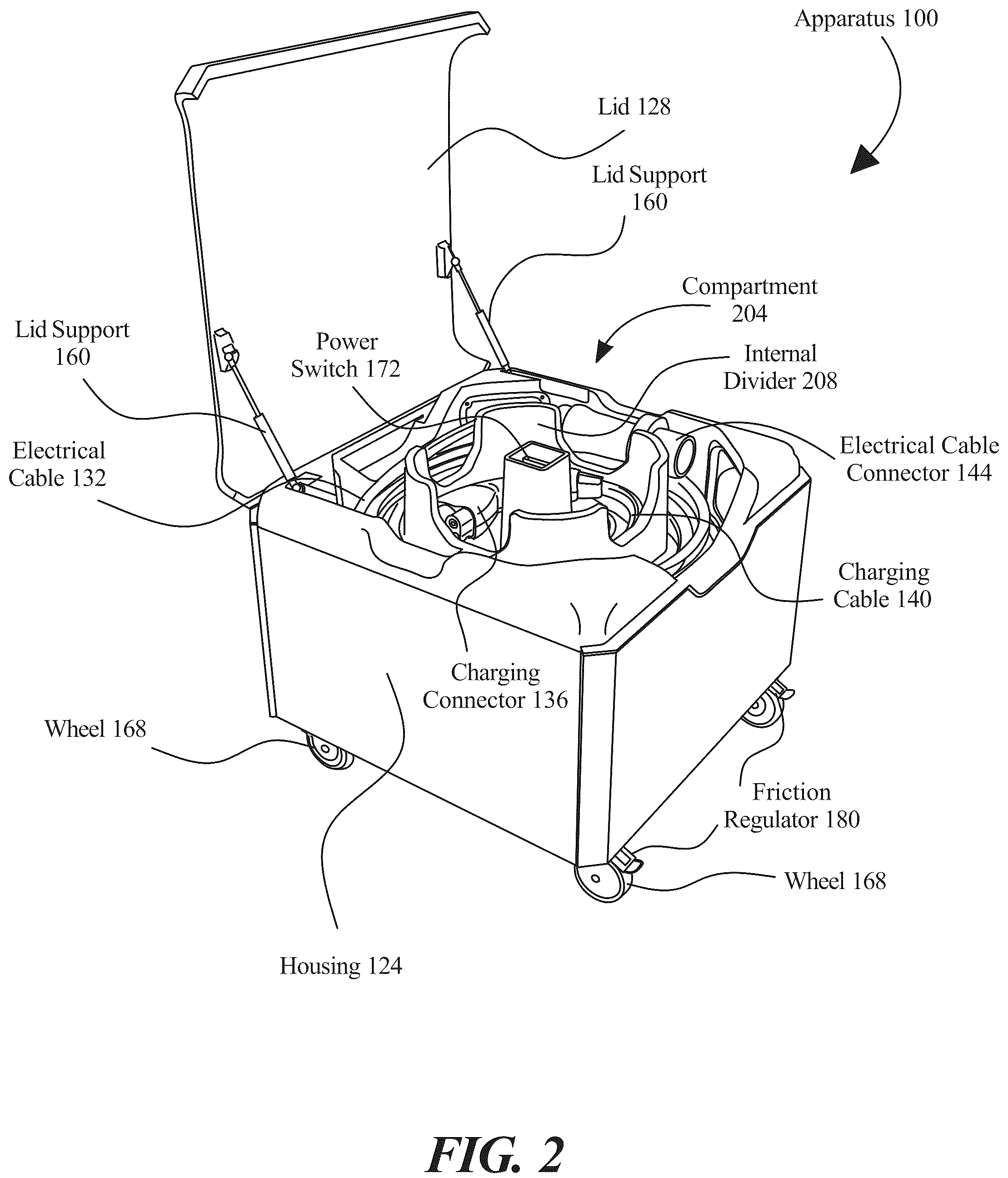Patent US12157383 Figure 2 – Apparatus and method for electric vehicle charging