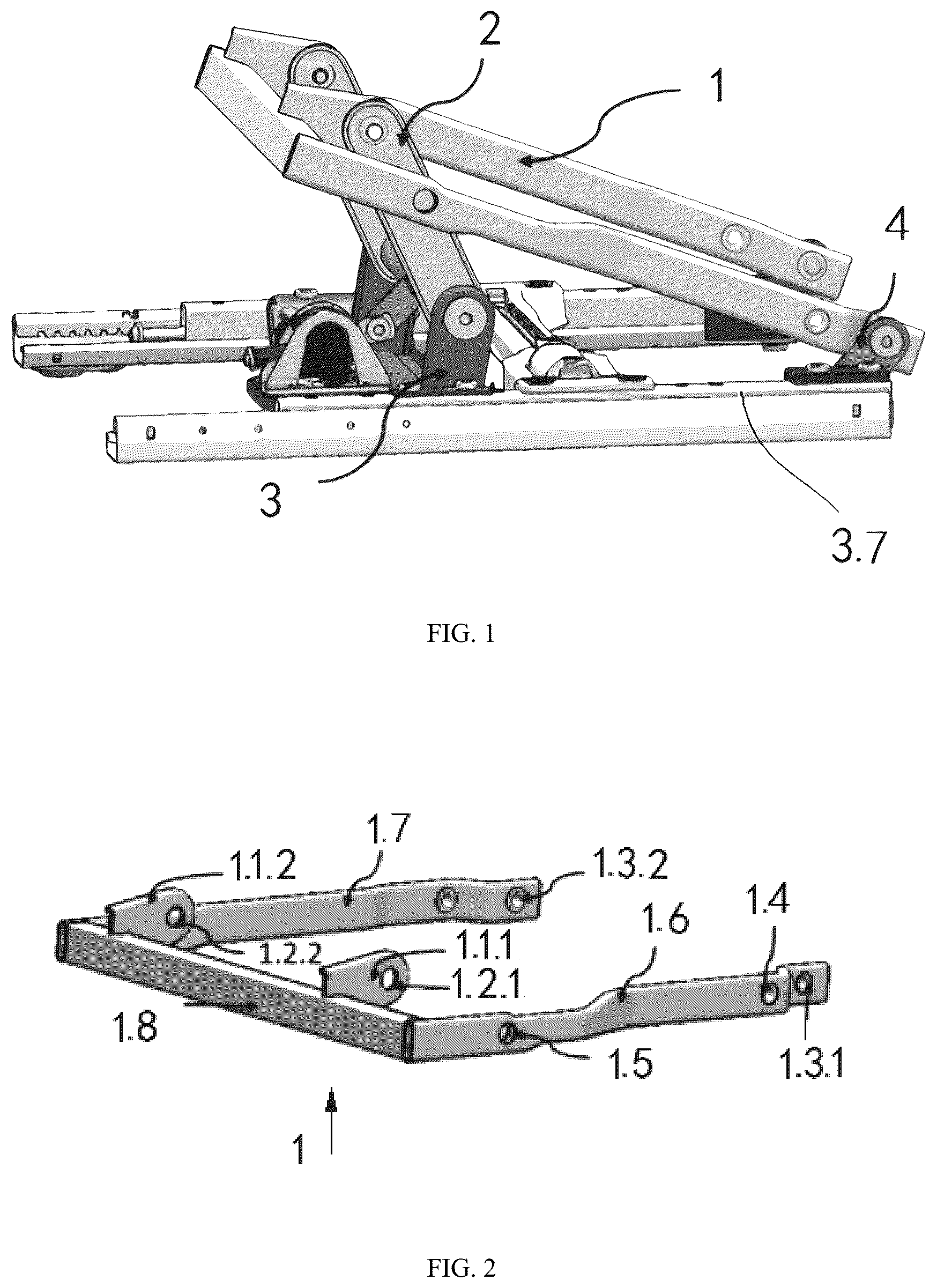 Patent US12157403 Figure 1 – Adjusting apparatus for achieving lying posture in vehicle seat