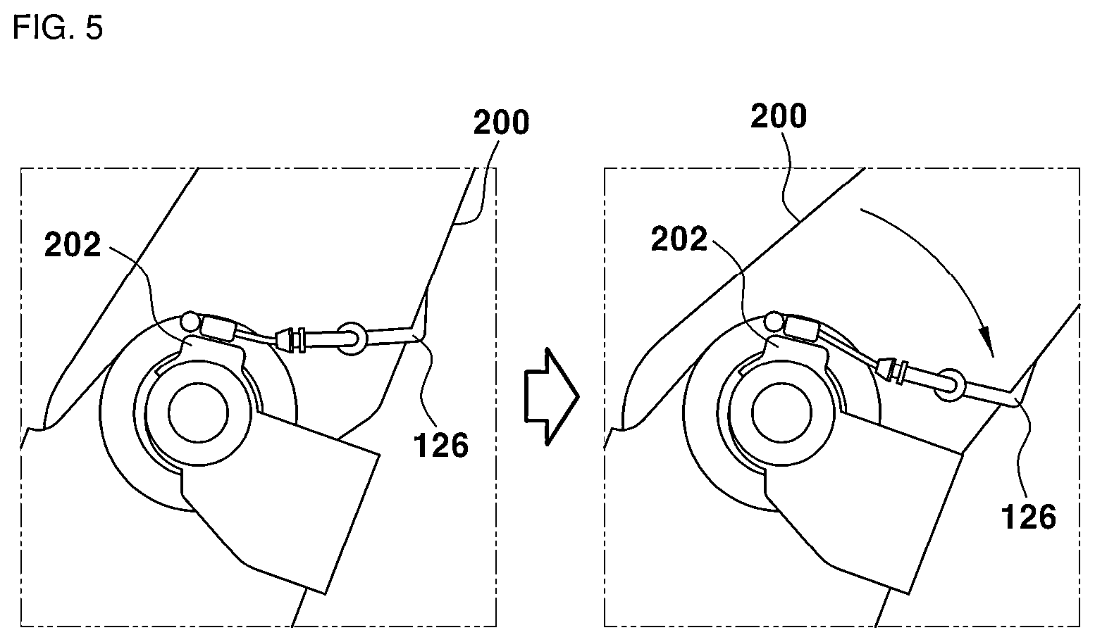 Patent US12157407 Figure 5 – Apparatus for rotating a headrest of a vehicle seat