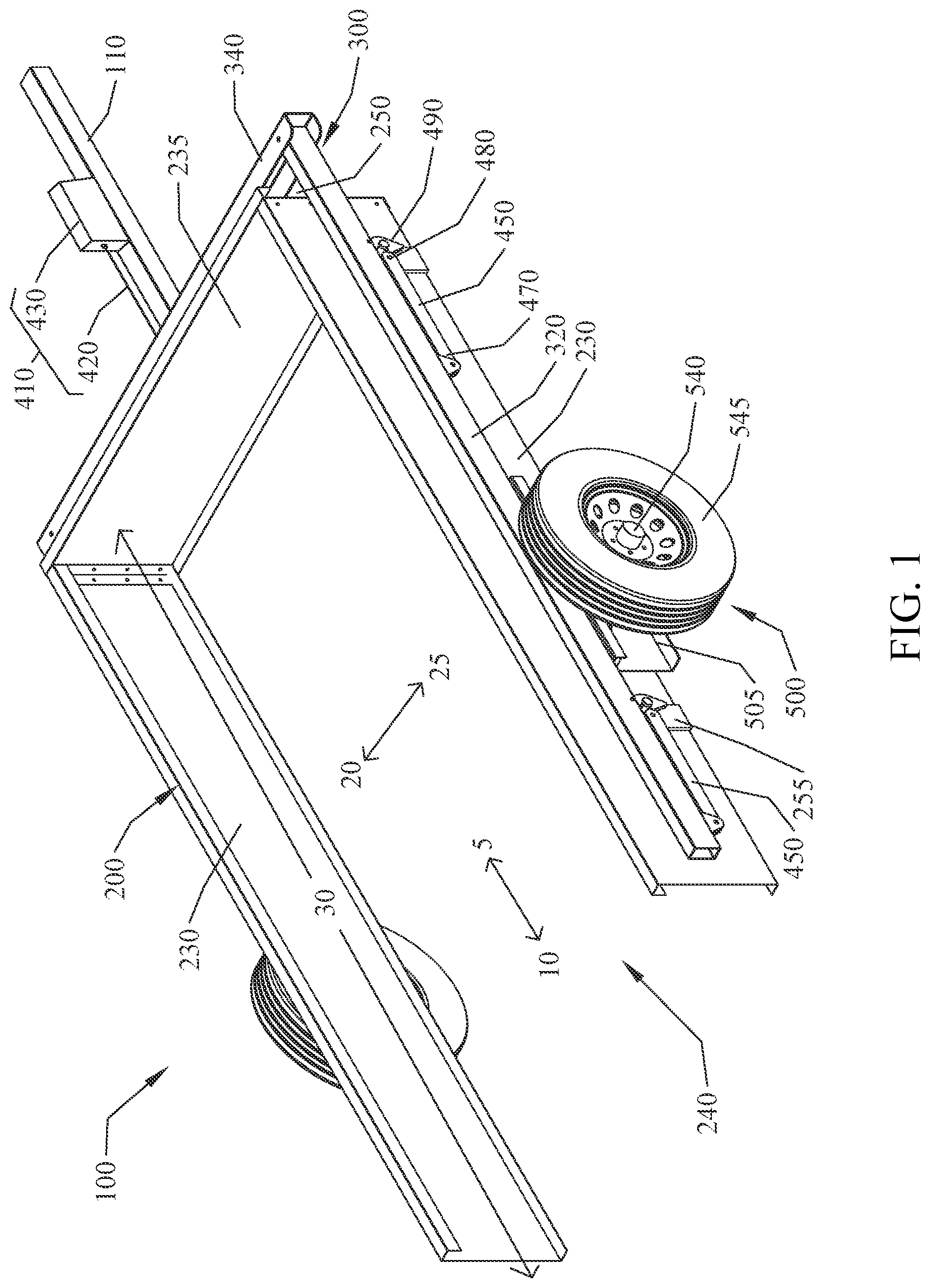 Patent US12157408 Figure 1 – Trailer system and methods of use