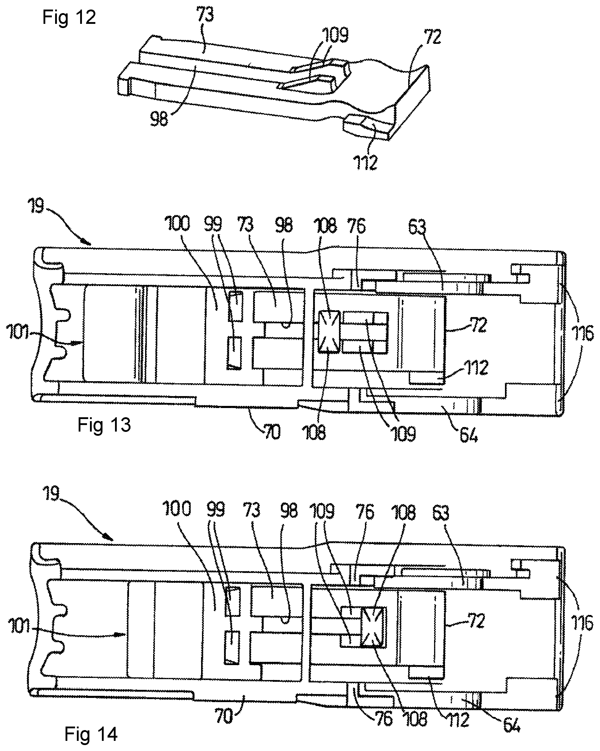 Patent US12157410 Figure 8 – Winding assembly and ratchet spool