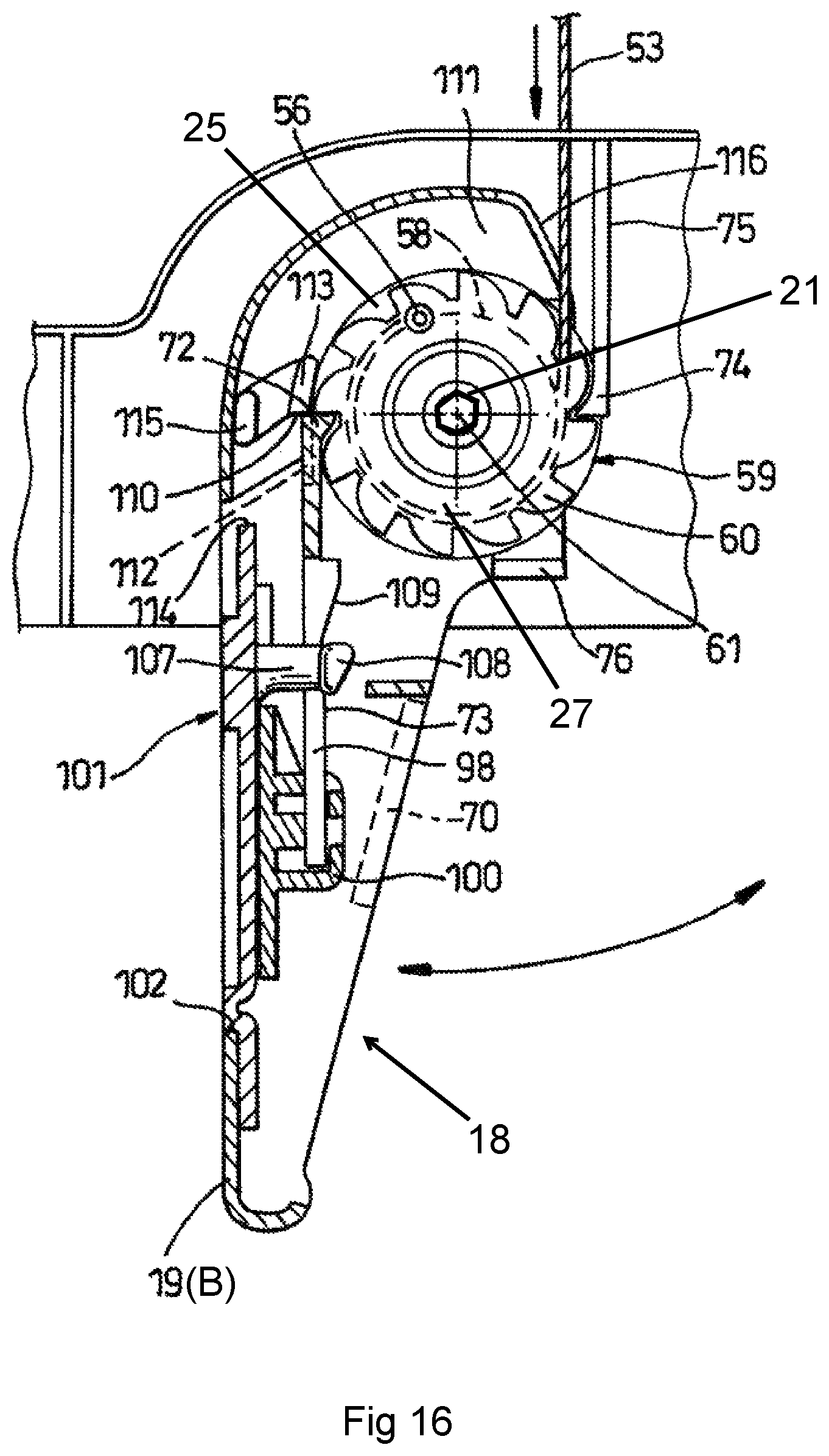 Patent US12157410 Figure 10 – Winding assembly and ratchet spool