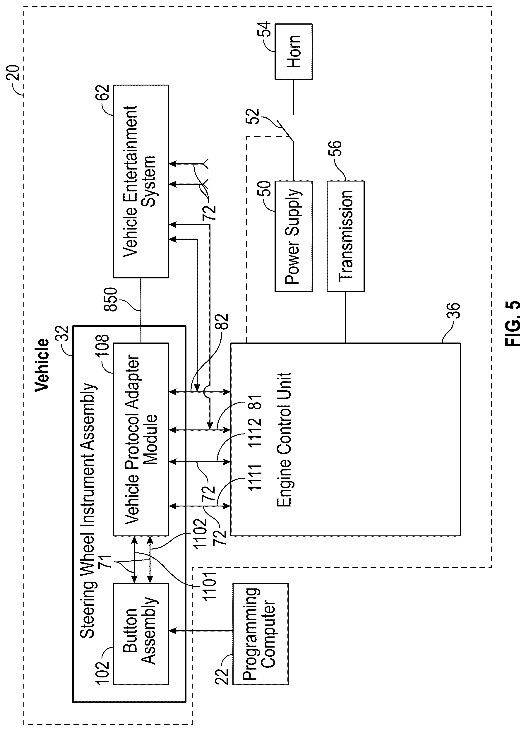 Patent US12157411 Figure 4 – Steering wheel instrument assembly