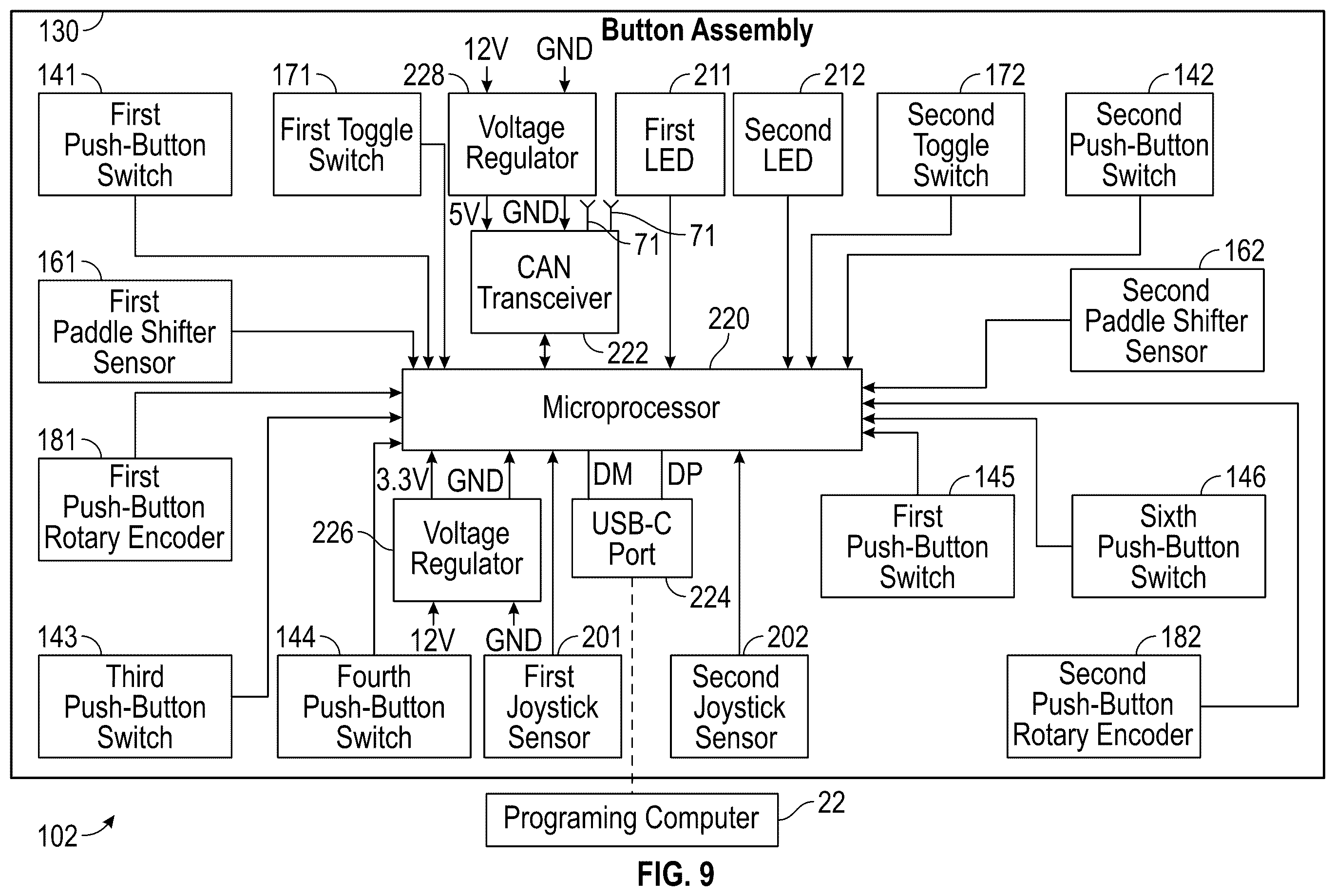 Patent US12157411 Figure 7 – Steering wheel instrument assembly