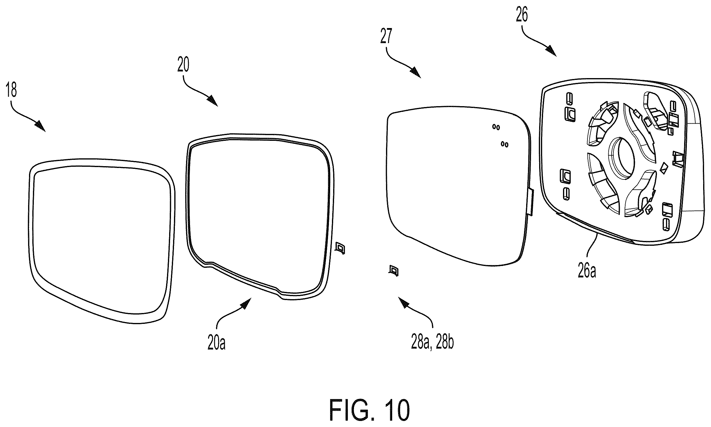 Patent US12157414 Figure 7 – Method for assembling an electrochromic mirror reflective element