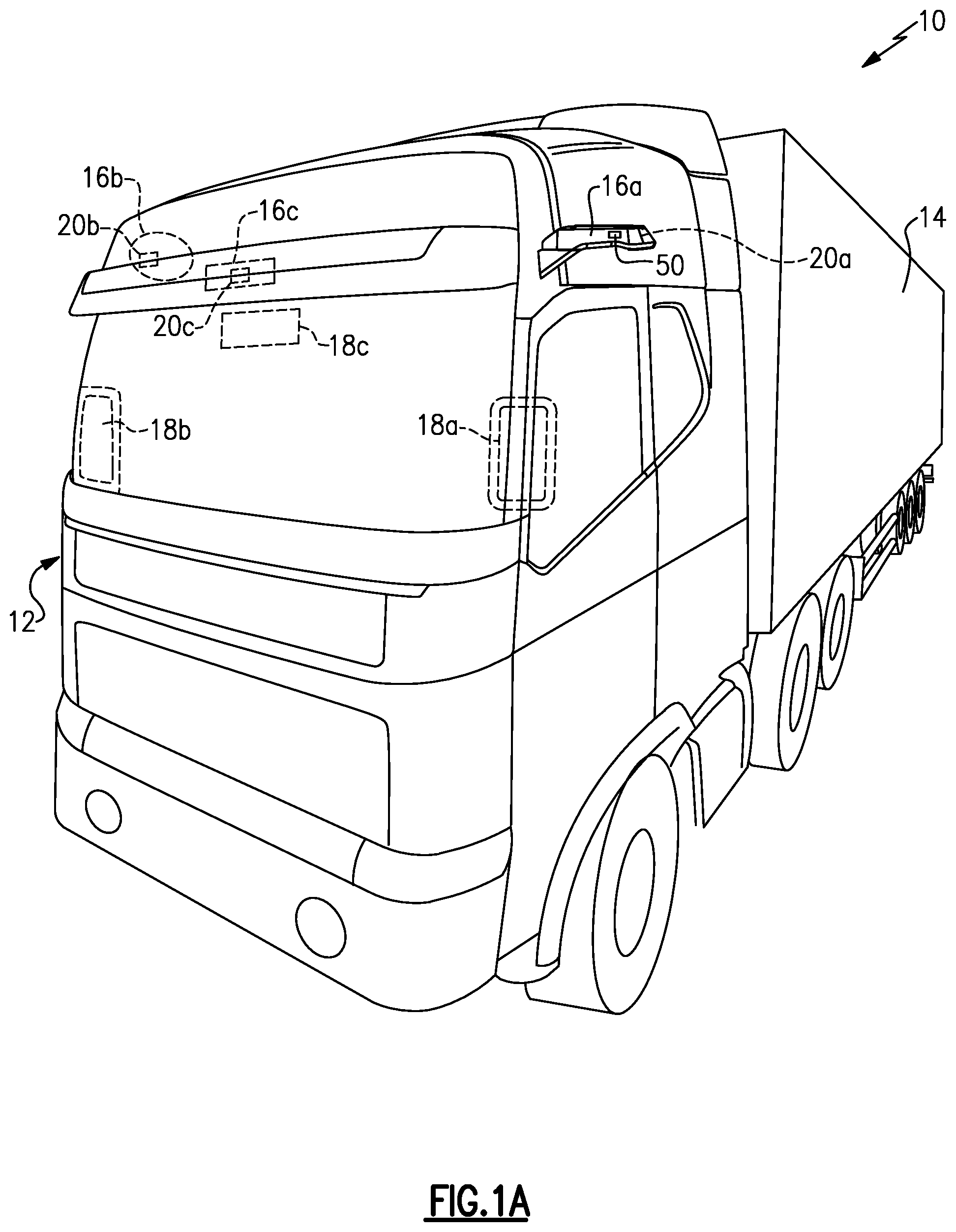 Patent US12157417 Figure 1 – Camera monitor system including integrated range sensor