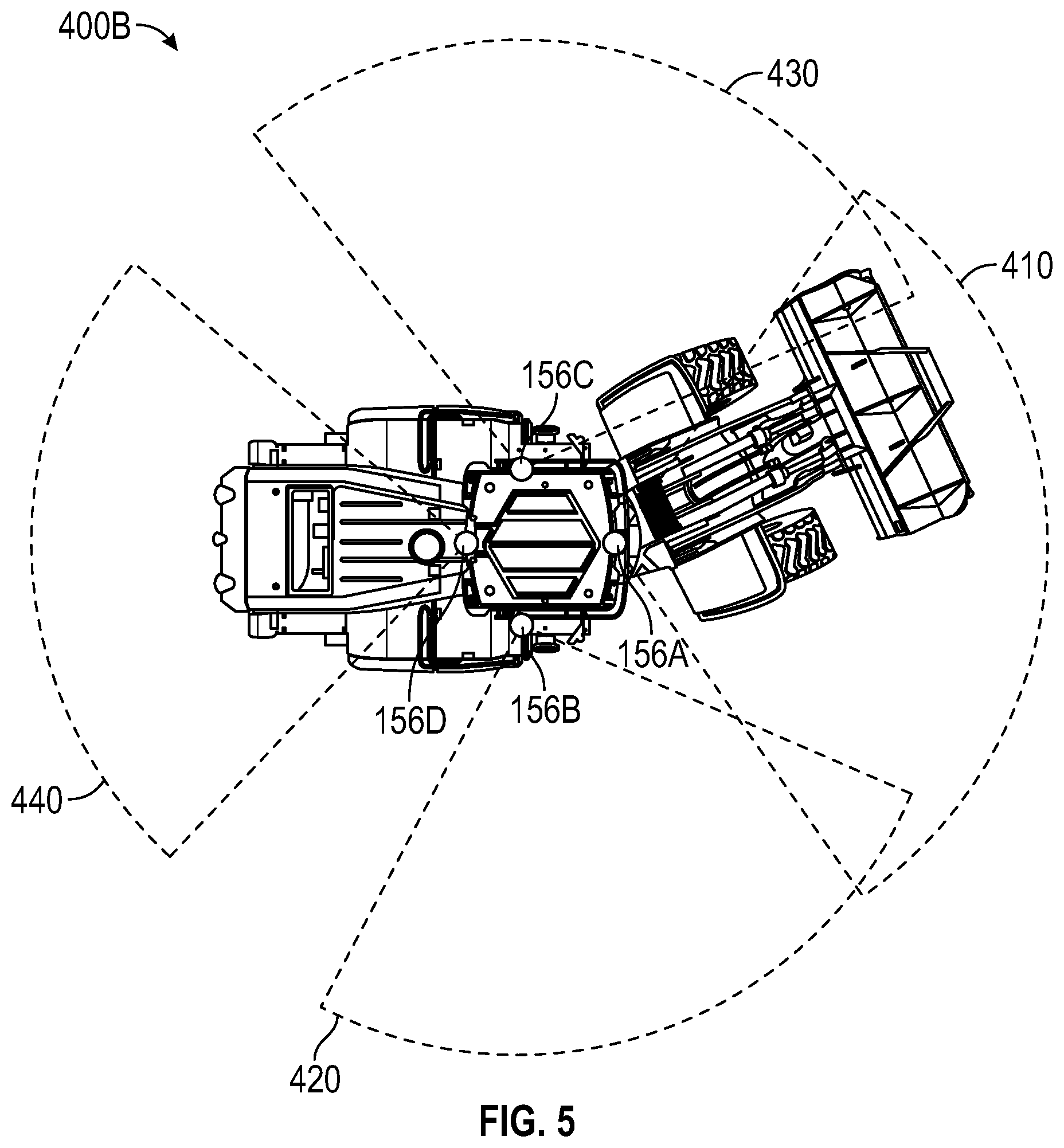 Patent US12157418 Figure 5 – Automatic field of view adjustment for video on mobile equipment based on machine state