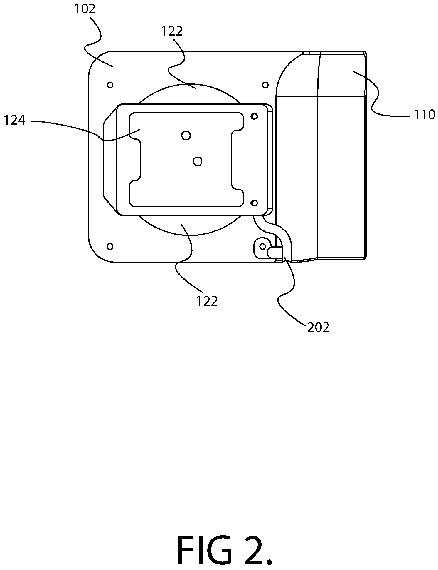 Patent US12157421 Figure 2 – Fixed angle car mount for a mobile device