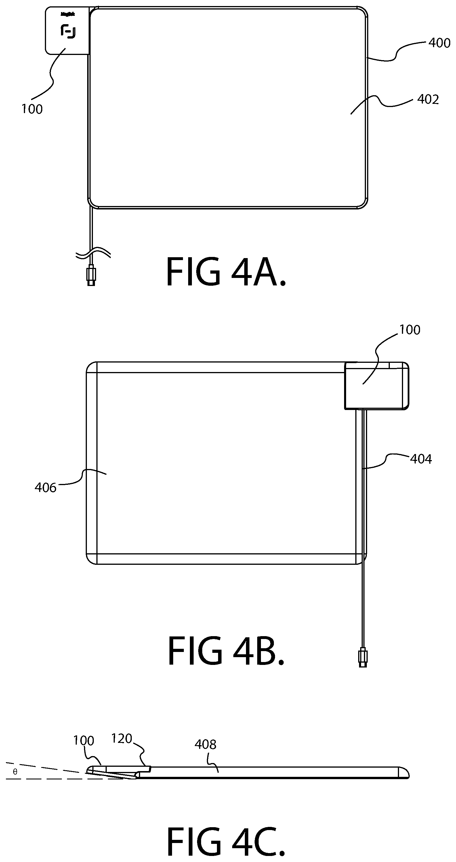 Patent US12157421 Figure 4 – Fixed angle car mount for a mobile device