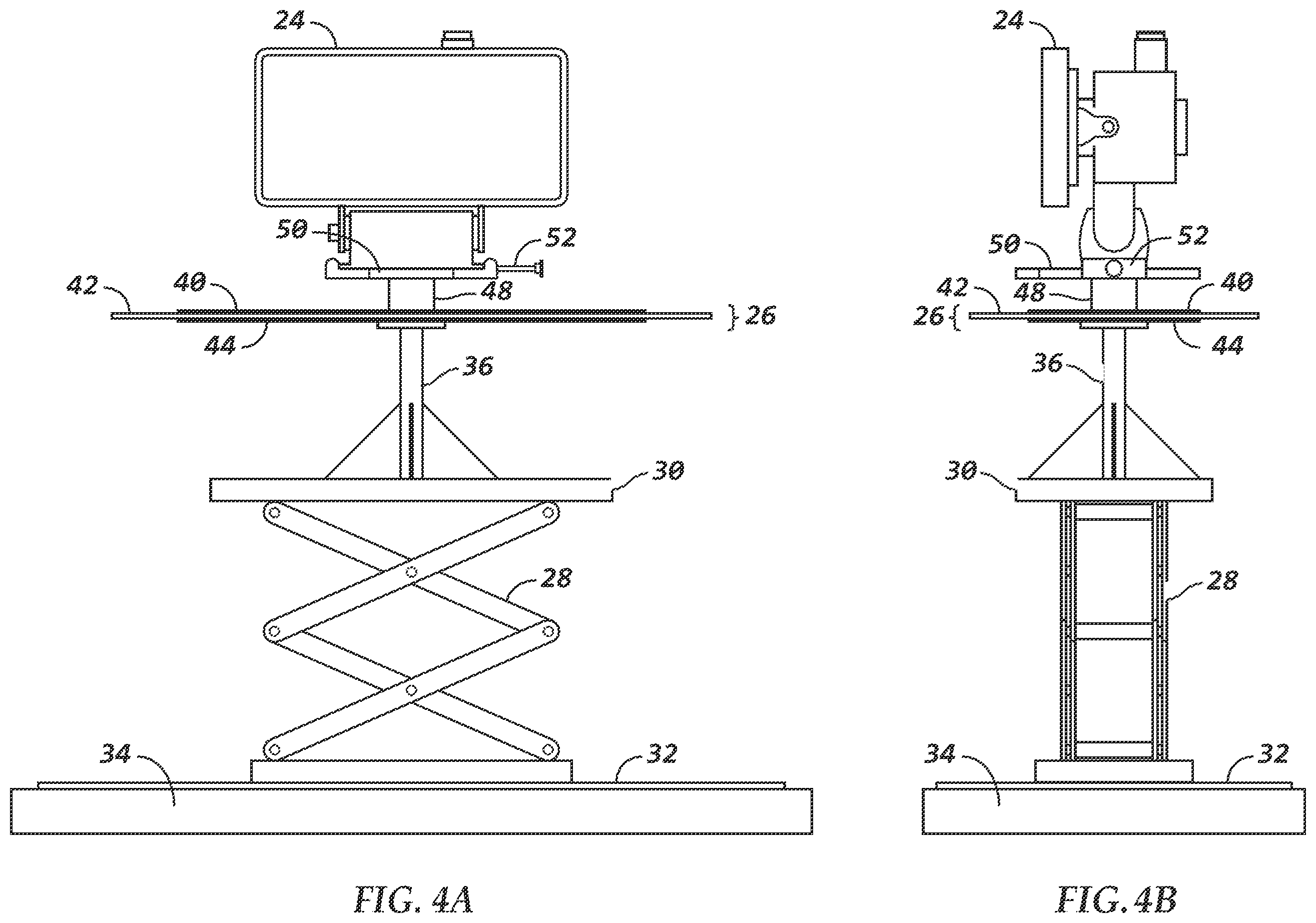 Patent US12157422 Figure 5 – Surveillance platform having a retractable telescoping structure that fully retracts within a vehicle and which has surveillance equipment mounted thereon, and sealing device mounted to the telescoping structure