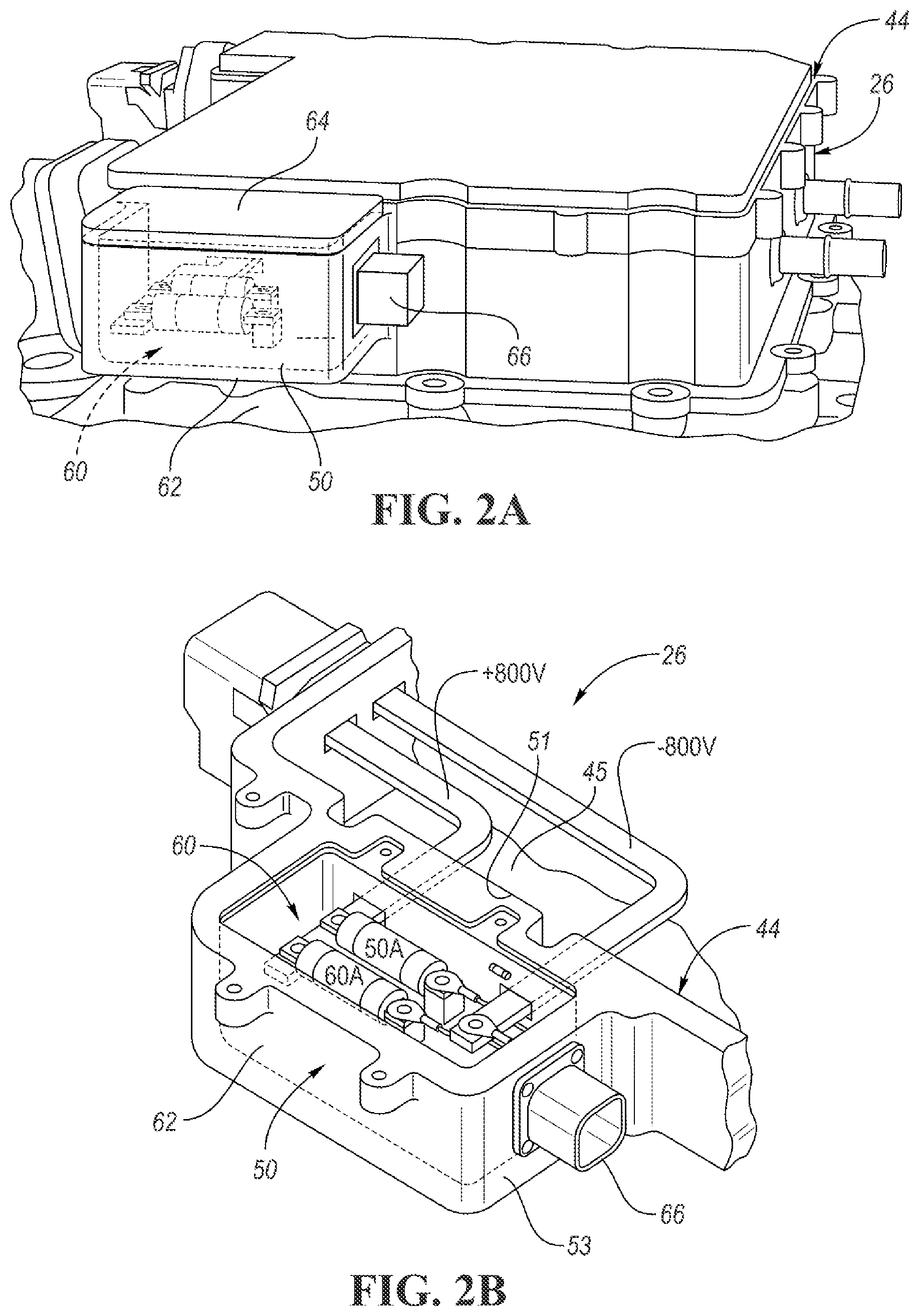 Patent US12157424 Figure 2 – Electrified vehicle traction powertrain module having externally integrated fuse box