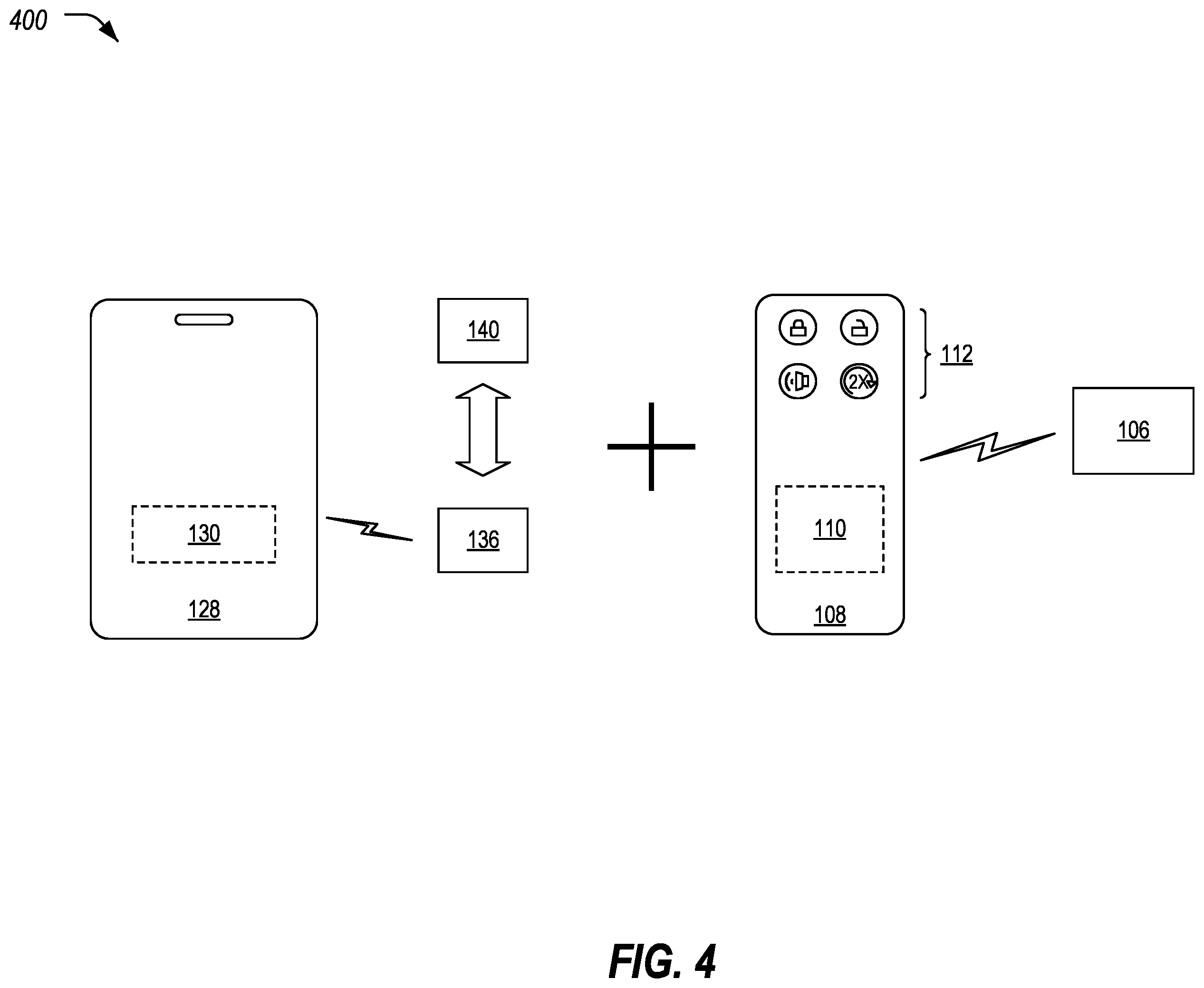 Patent US12157433 Figure 4 – Secondary authentication