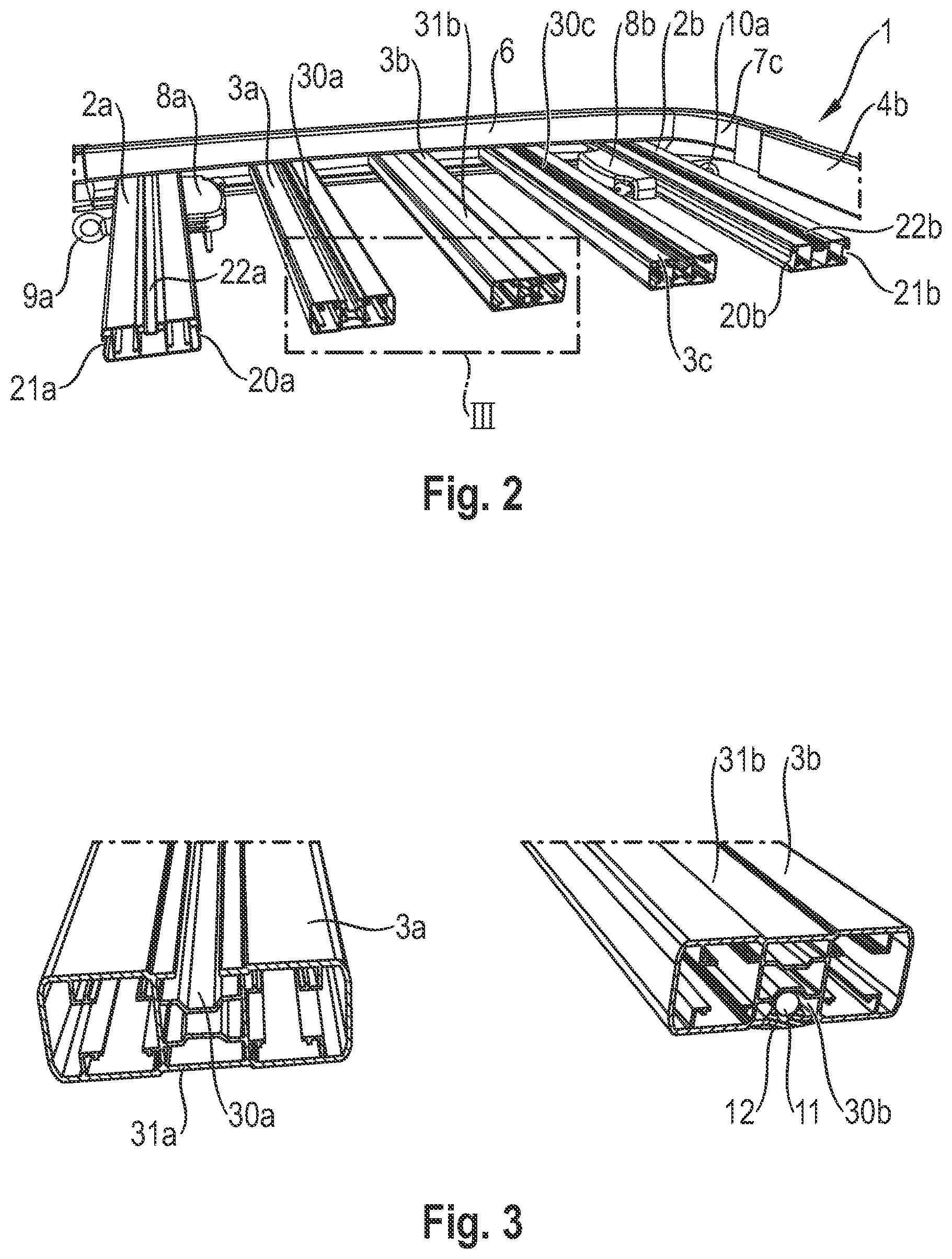 Patent US12157437 Figure 2 – Roof cargo tray for a motor vehicle