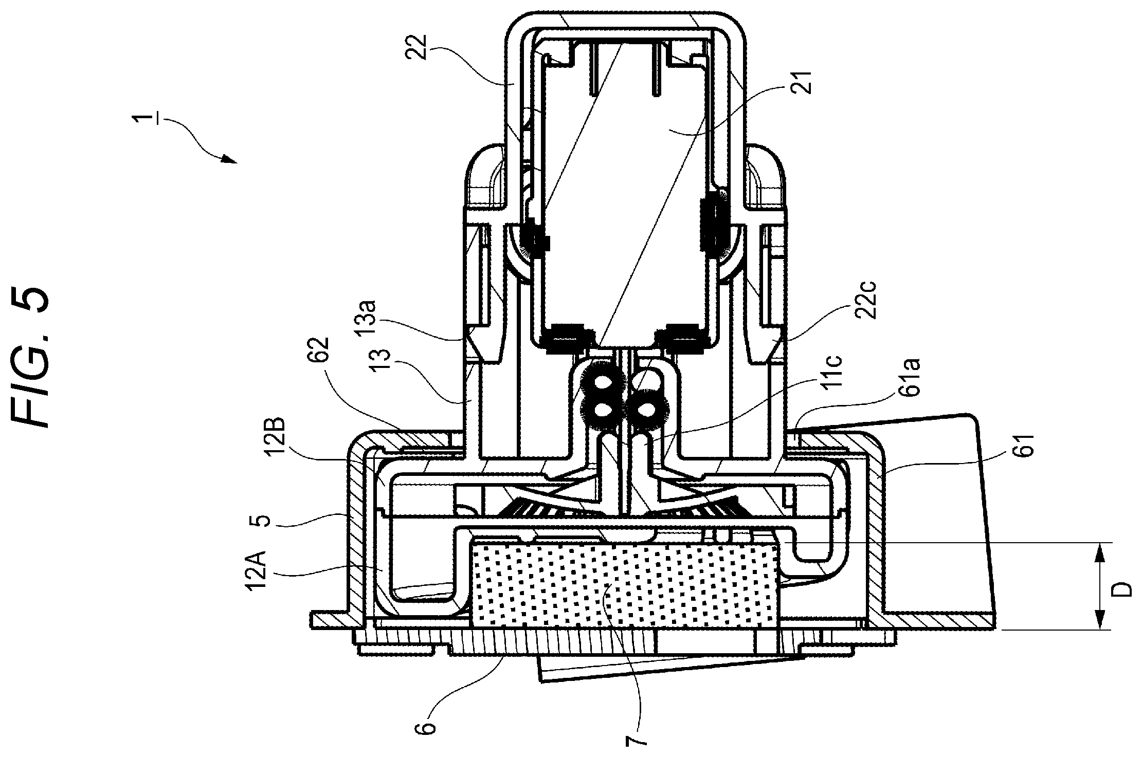 Patent US12157440 Figure 6 – Cleaner for vehicles, bracket for cleaners for vehicles, and cleaner unit for vehicles