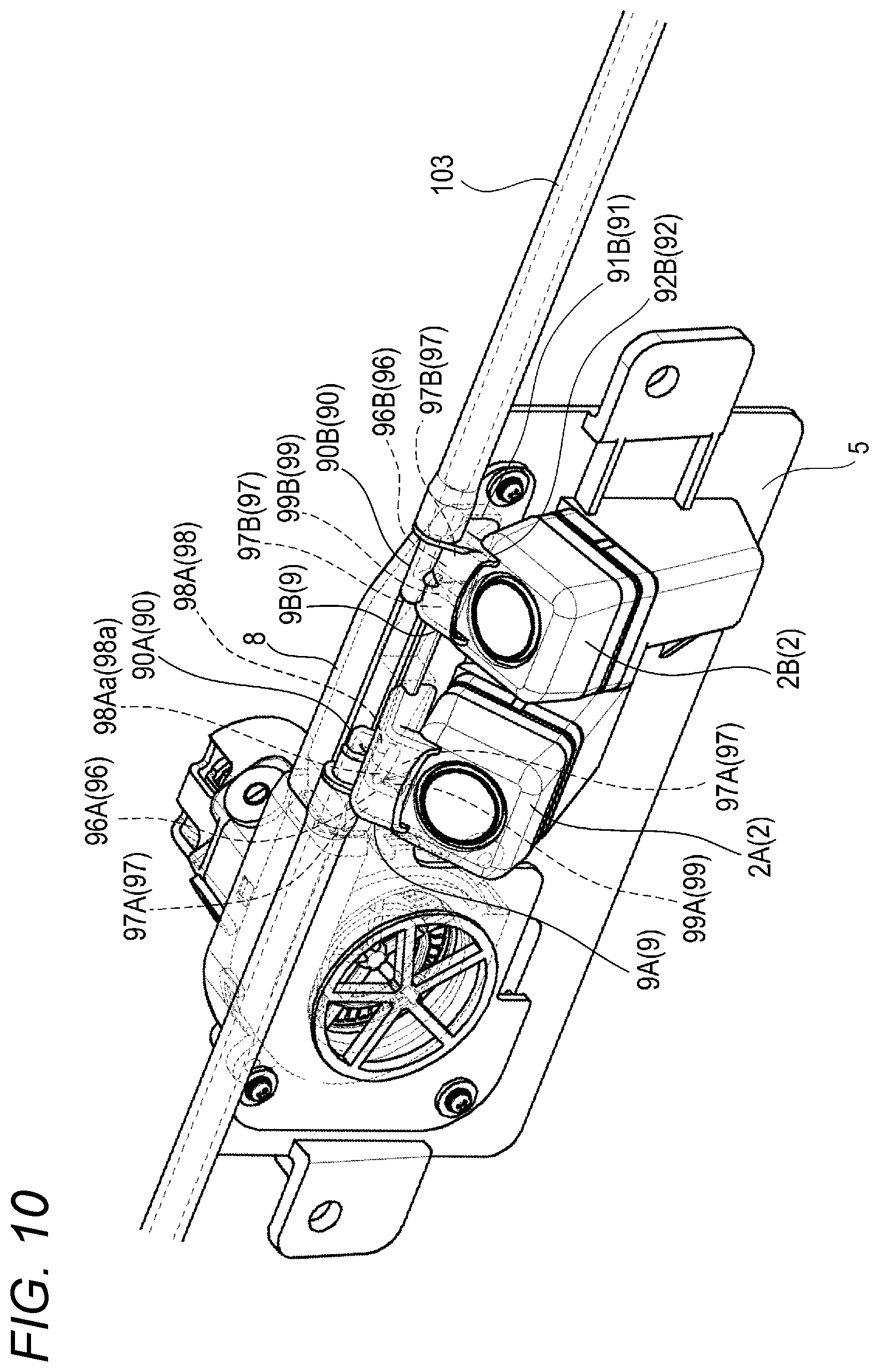 Patent US12157440 Figure 11 – Cleaner for vehicles, bracket for cleaners for vehicles, and cleaner unit for vehicles