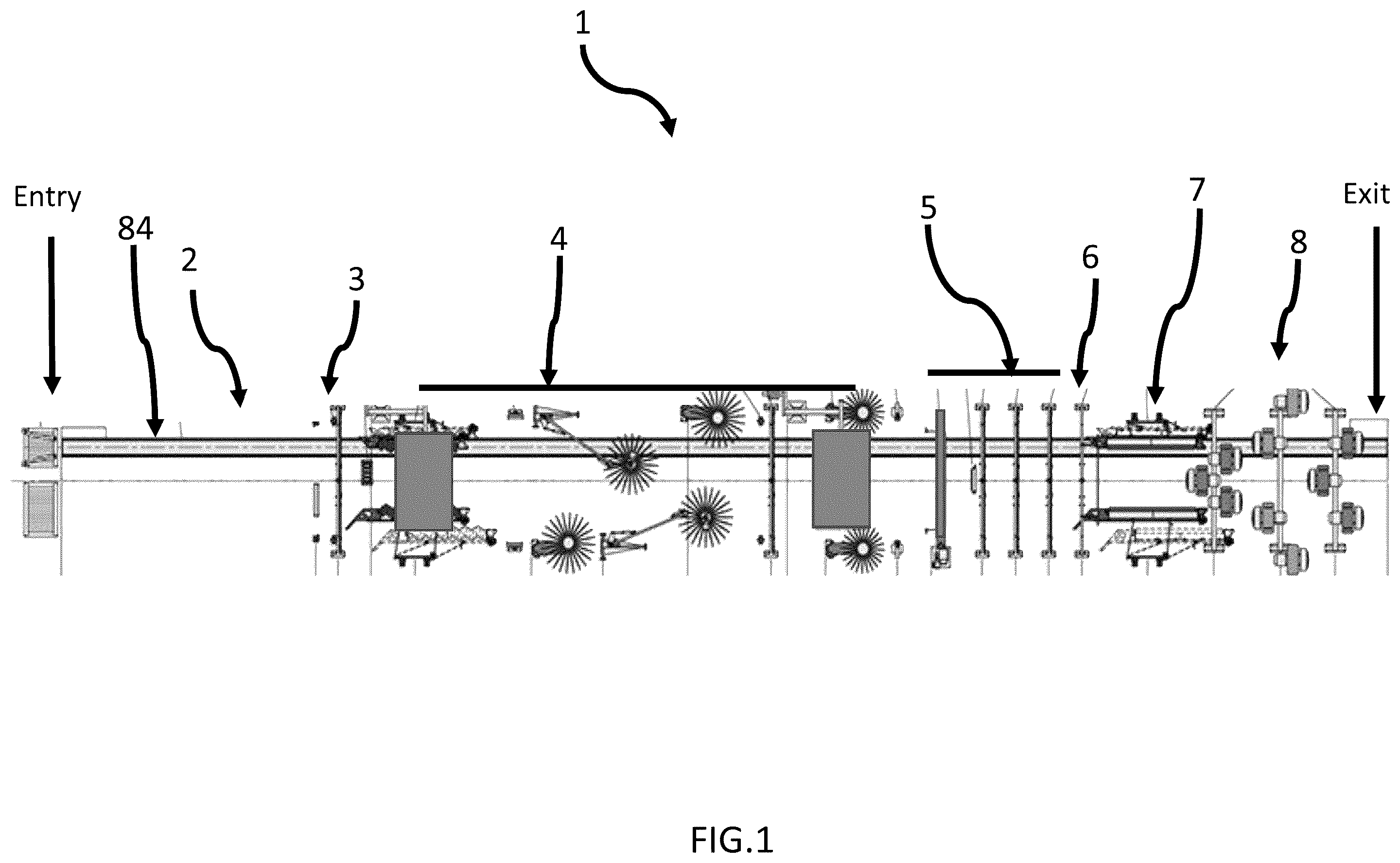 Patent US12157441 Figure 1 – Vehicle wash reverse osmosis system