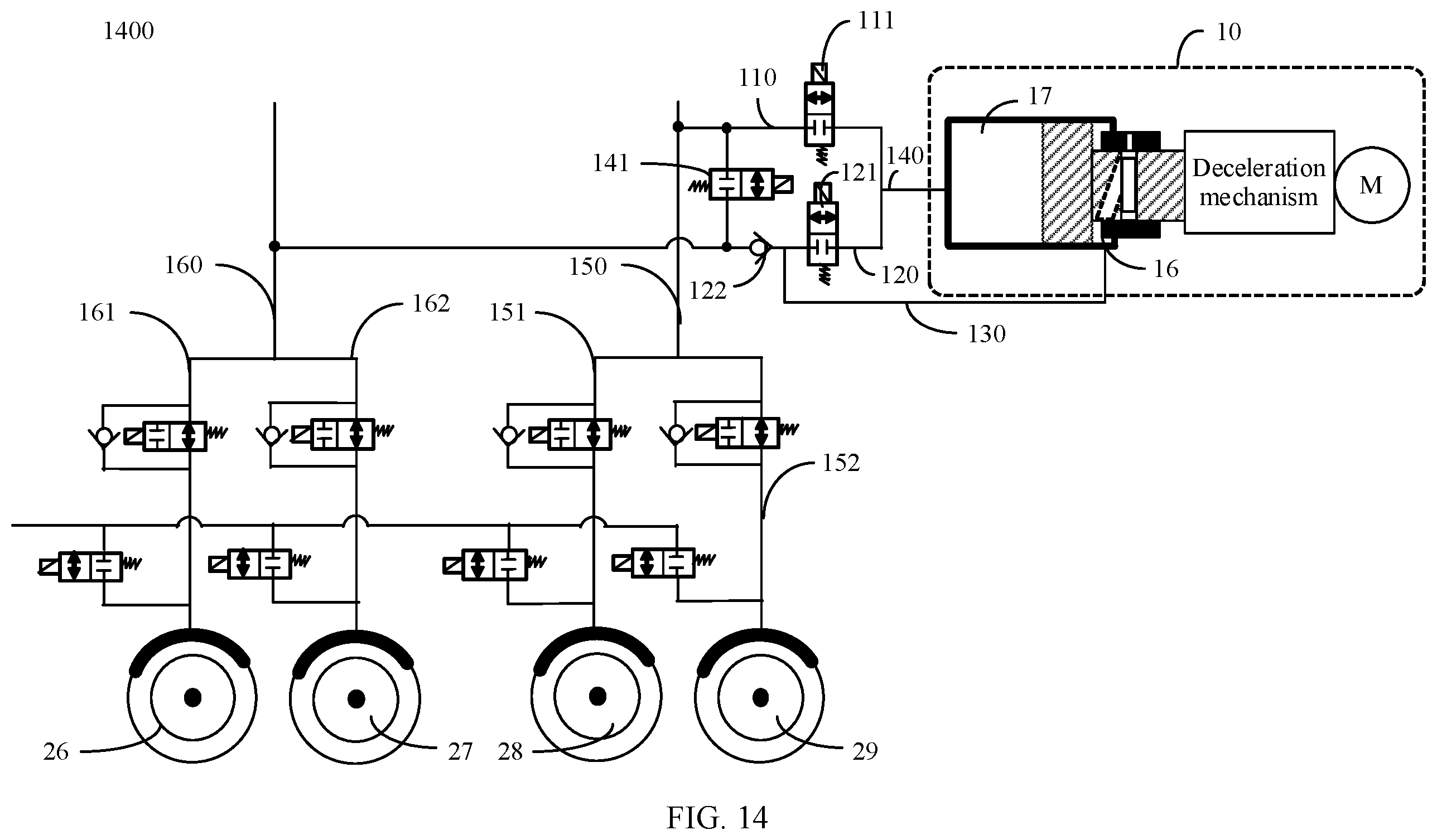 Patent US12157444 Figure 12 – Hydraulic adjustment apparatus, hydraulic adjustment system, brake system, and control method