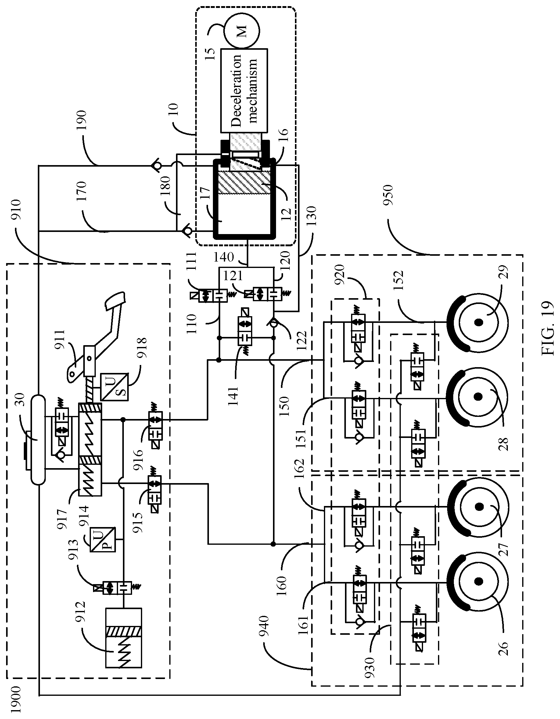 Patent US12157444 Figure 16 – Hydraulic adjustment apparatus, hydraulic adjustment system, brake system, and control method