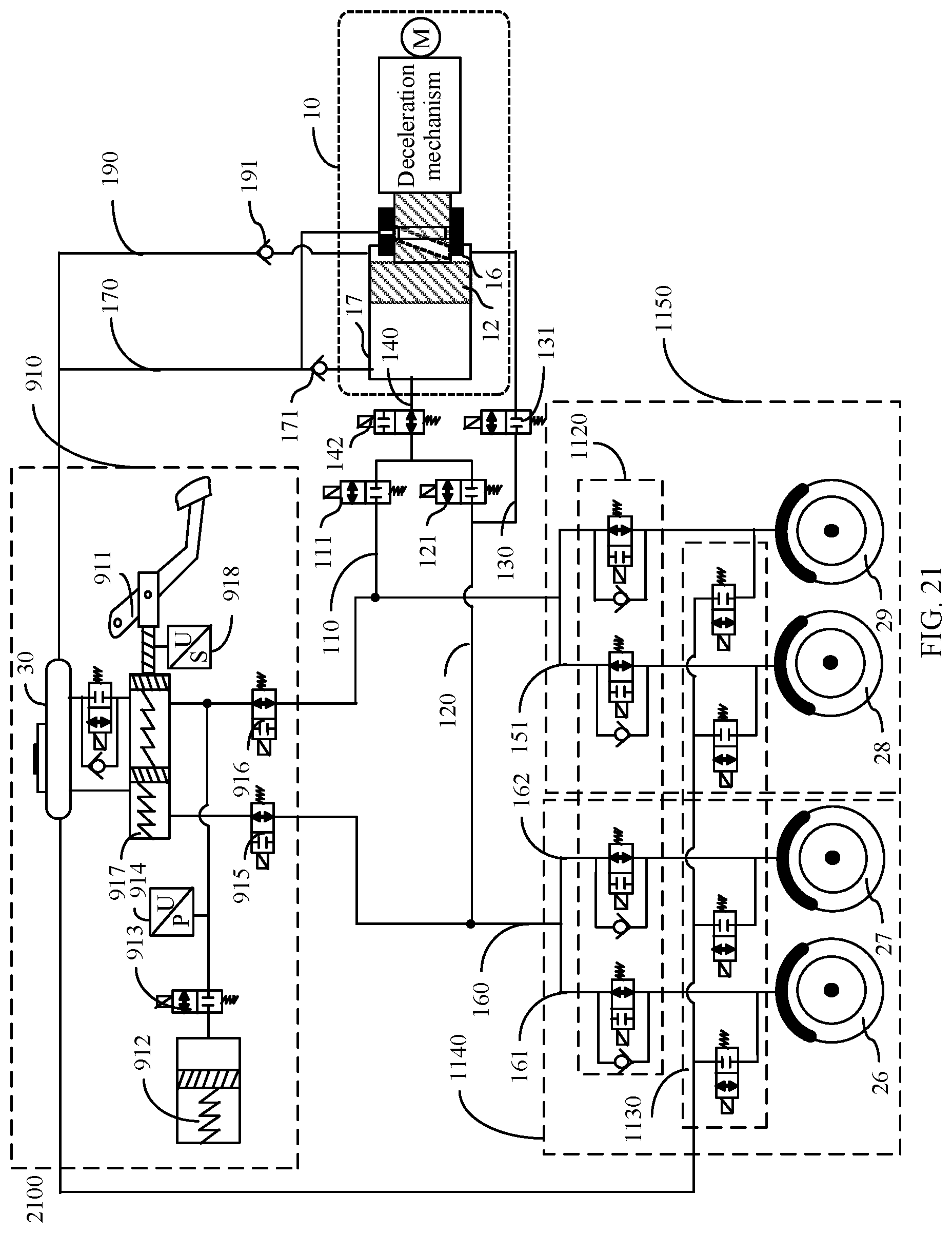 Patent US12157444 Figure 18 – Hydraulic adjustment apparatus, hydraulic adjustment system, brake system, and control method