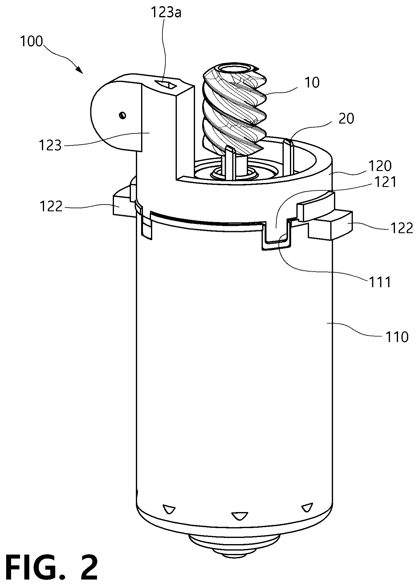 Patent US12157445 Figure 2 – Actuator for electronic parking brake