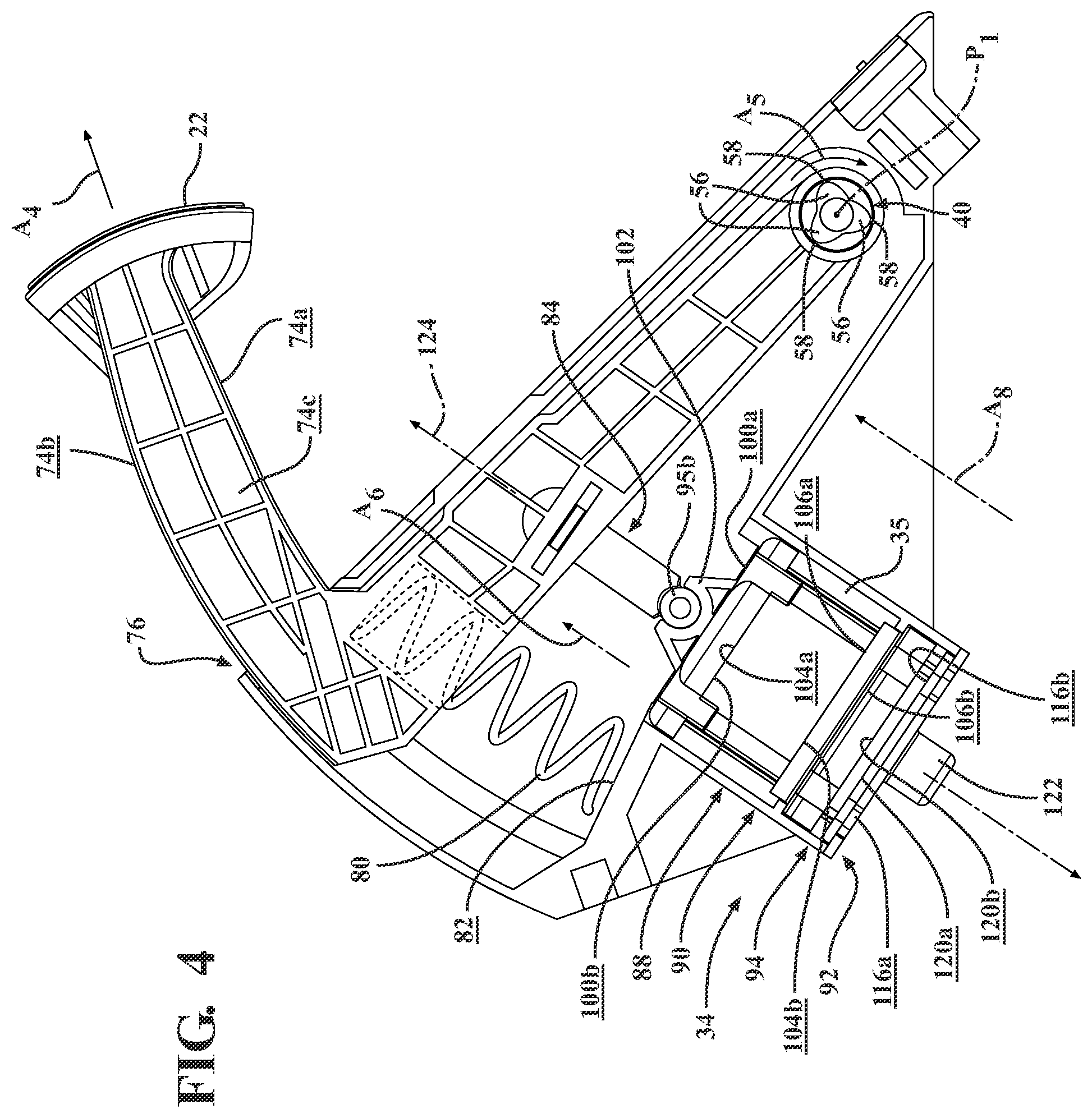 Patent US12157450 Figure 3 – Passive pedal force emulator pedal assembly