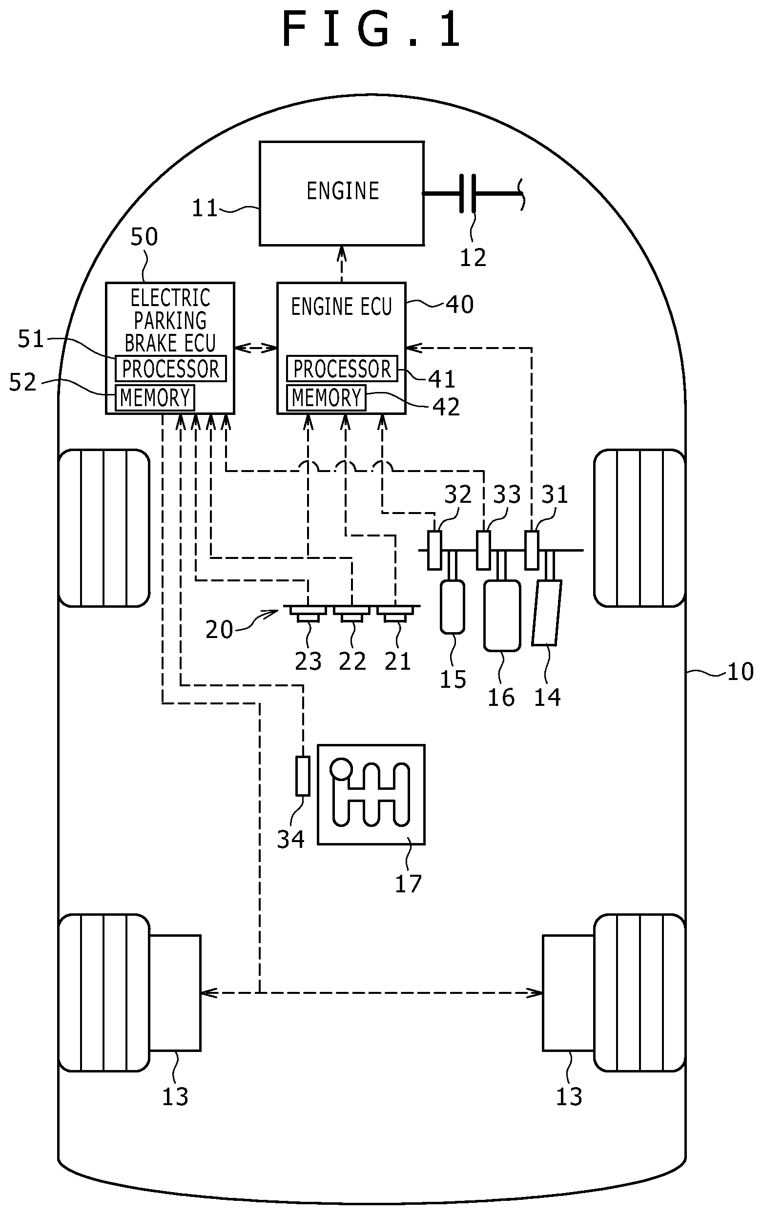 Patent US12157456 Figure 1 – Vehicle