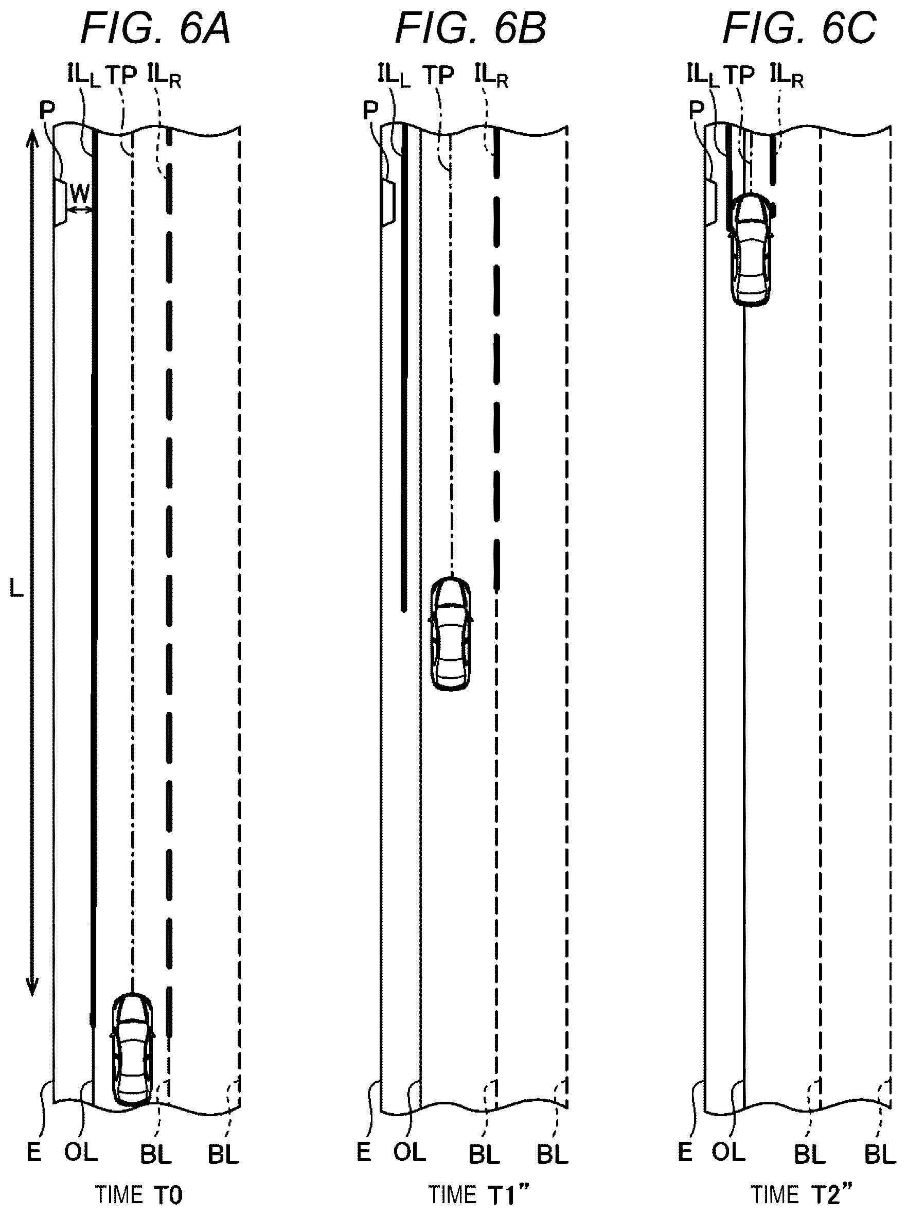 Patent US12157458 Figure 6 – Vehicle control system stabilizing behavior of a vehicle moving to a road edge to be stopped
