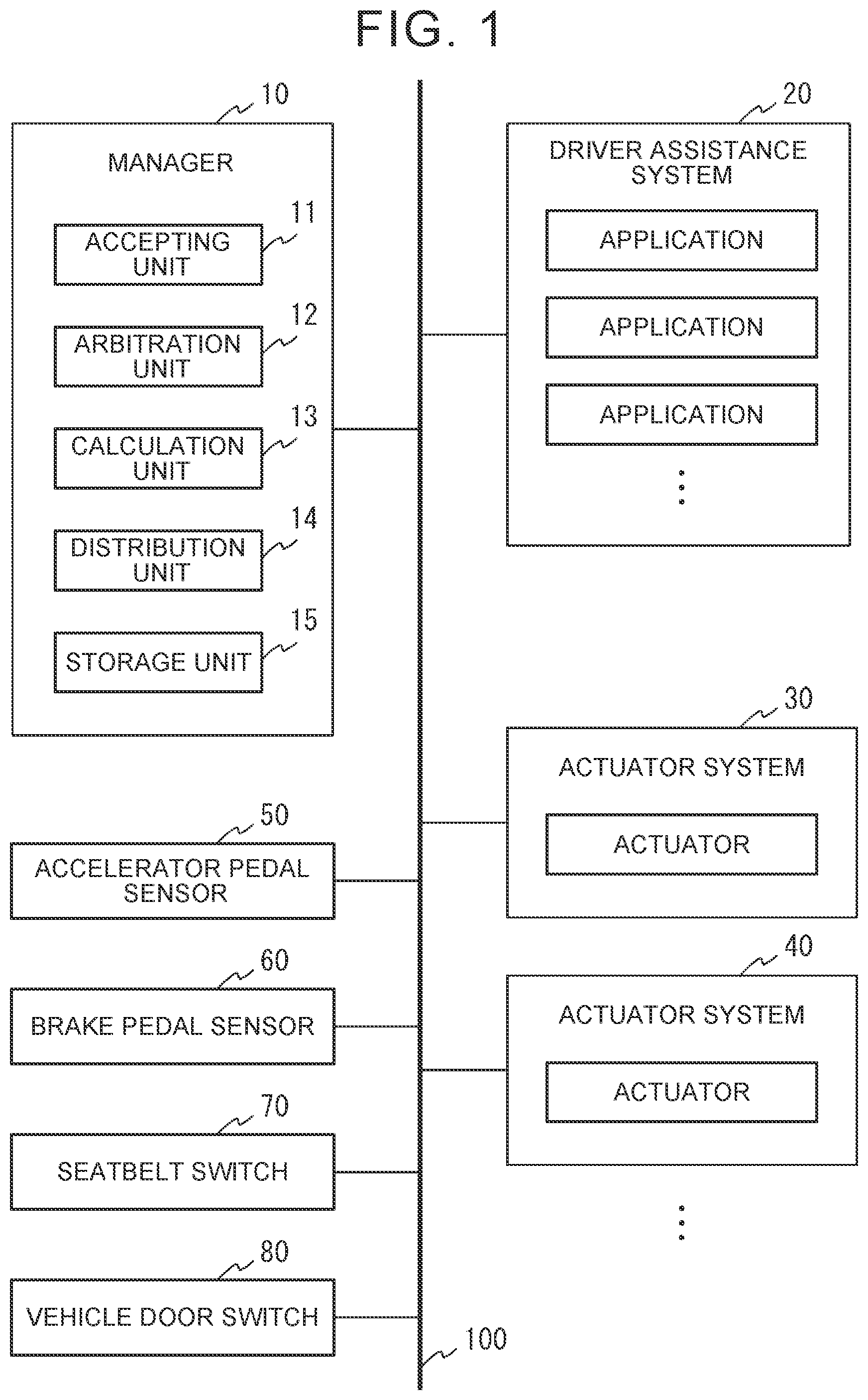 Patent US12157459 Figure 1 – Manager, control method, non-transitory storage medium, and vehicle