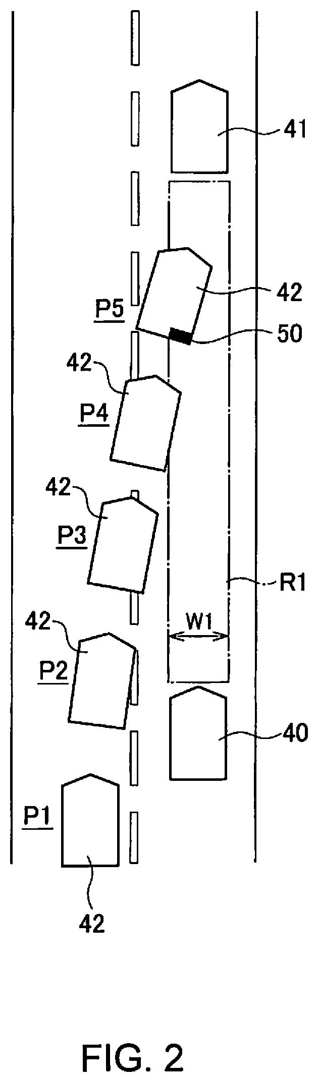 Patent US12157467 Figure 2 – Driving assist method and driving assist device for detecting cut-in vehicle when host vehicle is stopped