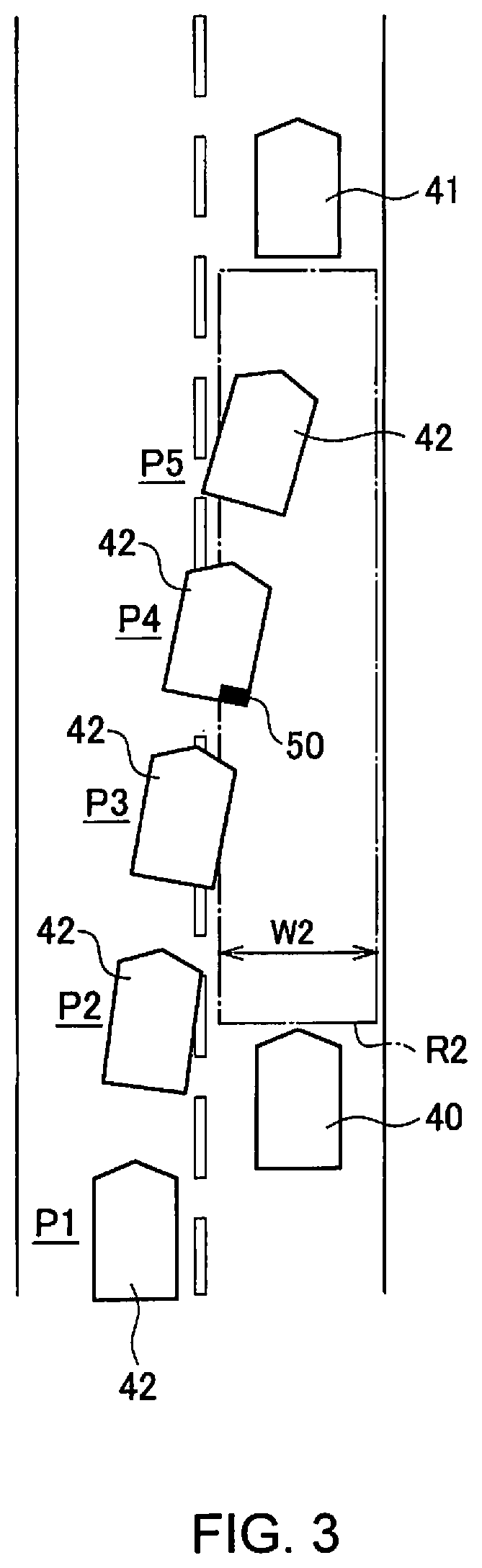 Patent US12157467 Figure 3 – Driving assist method and driving assist device for detecting cut-in vehicle when host vehicle is stopped