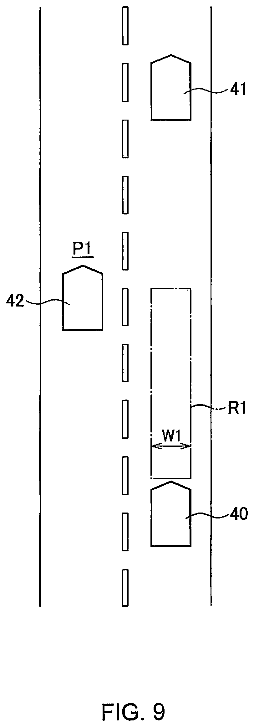 Patent US12157467 Figure 9 – Driving assist method and driving assist device for detecting cut-in vehicle when host vehicle is stopped