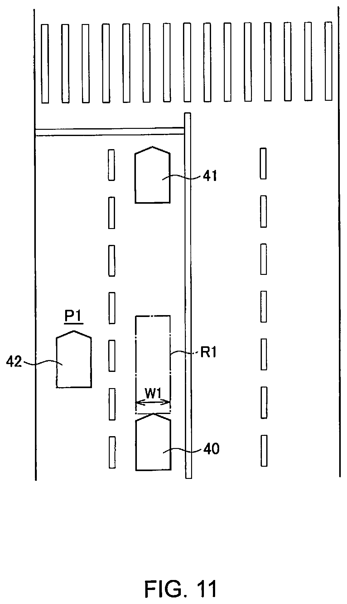 Patent US12157467 Figure 11 – Driving assist method and driving assist device for detecting cut-in vehicle when host vehicle is stopped