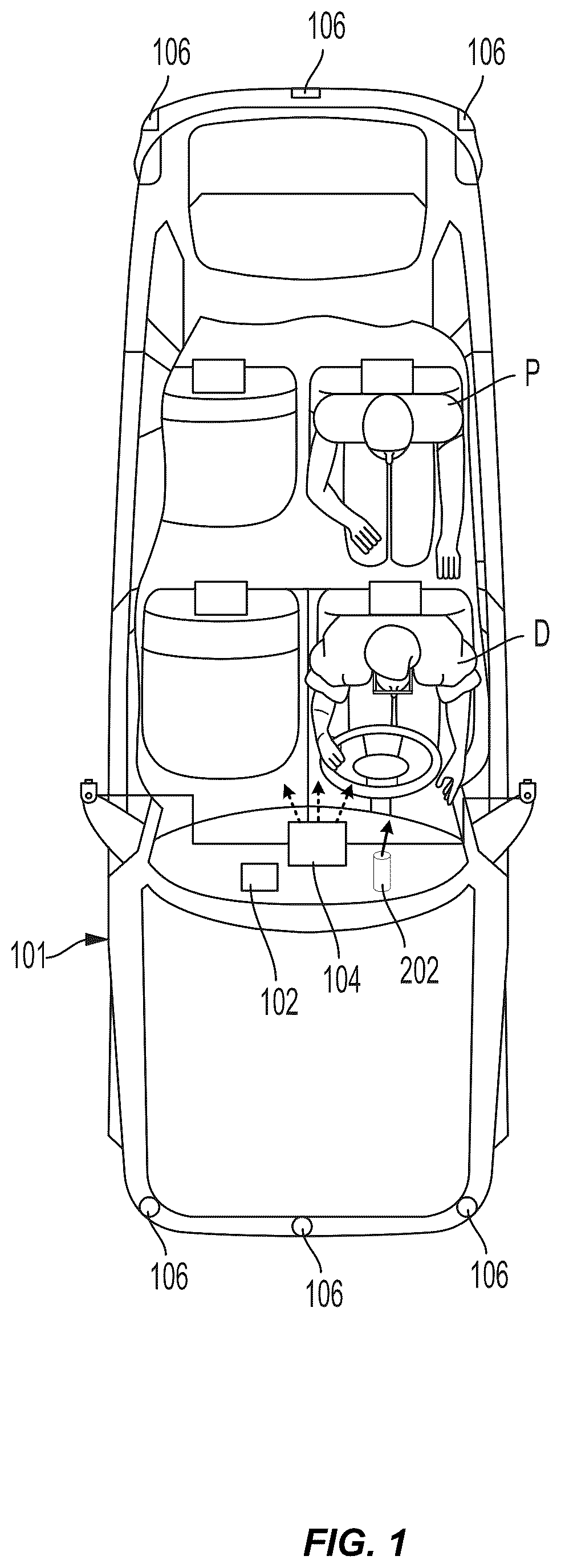 Patent US12157483 Figure 1 – Systems and methods for driver state conditioned visual signals
