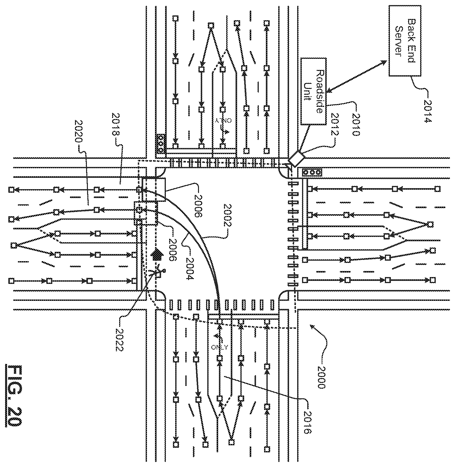 Patent US12157484 Figure 20 – V2-based roll-over alert in an intersection