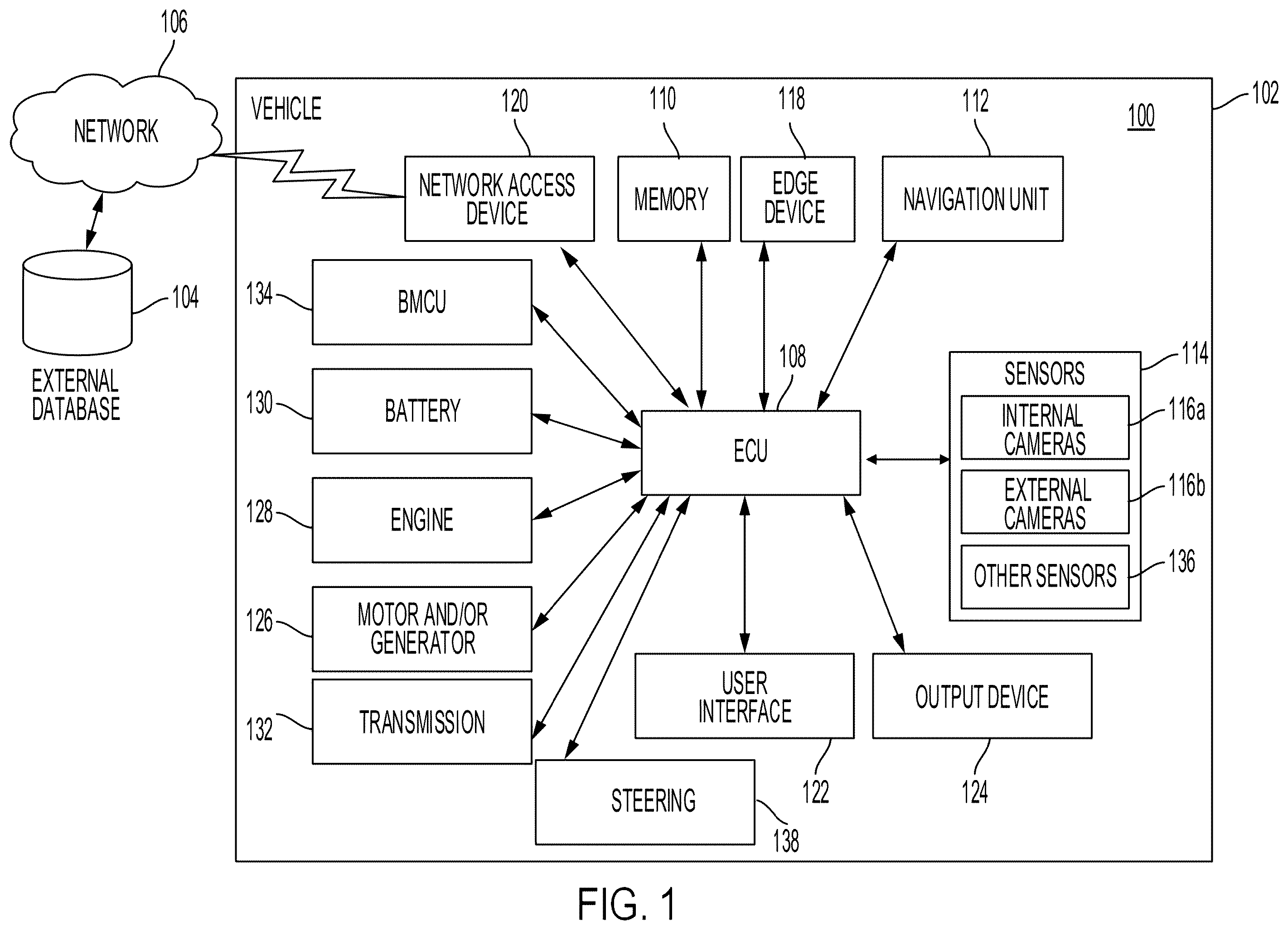 Patent US12157485 Figure 1 – Truck bed hauling warning system for shifting loads