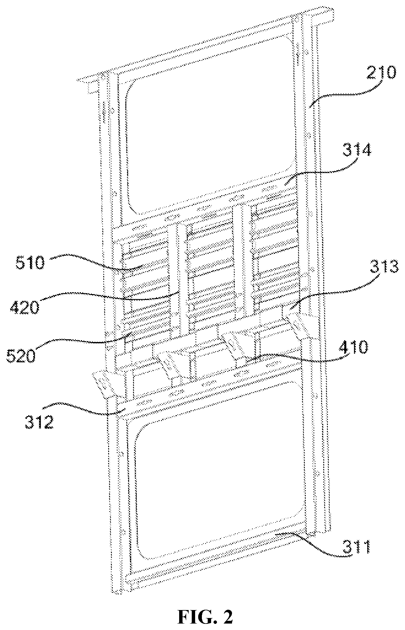 Patent US12157505 Figure 2 – Sidewall window structure module of train, and train