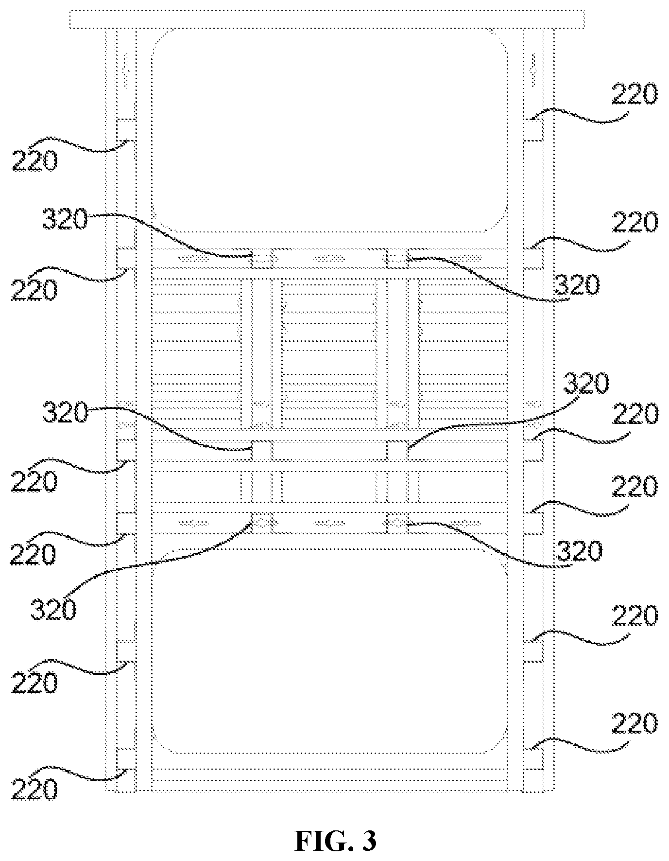 Patent US12157505 Figure 3 – Sidewall window structure module of train, and train