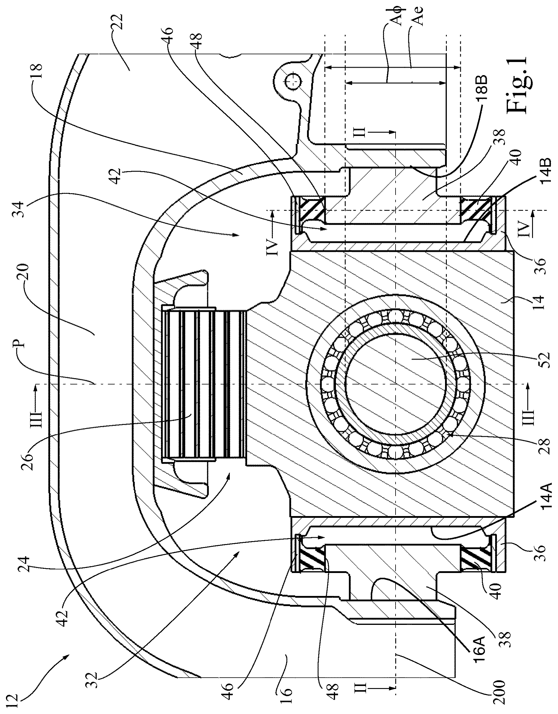 Patent US12157506 Figure 1 – Wheel axle guiding assembly with longitudinal hydro-mechanical converters and associated running gear