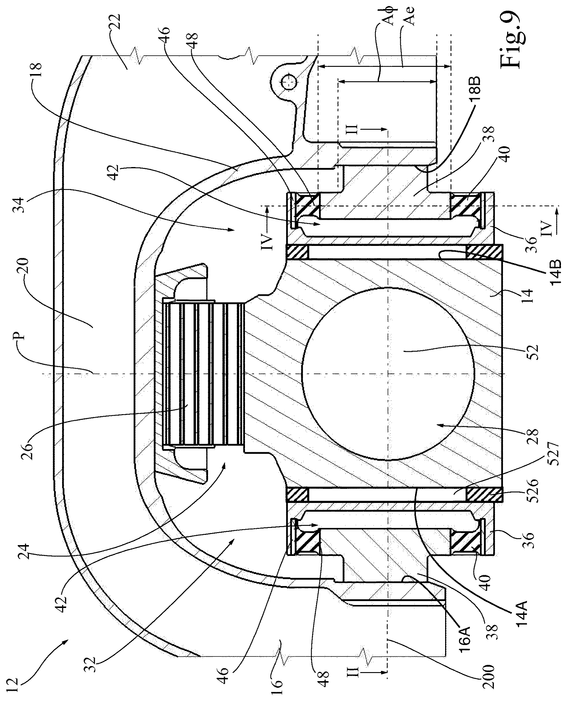 Patent US12157506 Figure 8 – Wheel axle guiding assembly with longitudinal hydro-mechanical converters and associated running gear